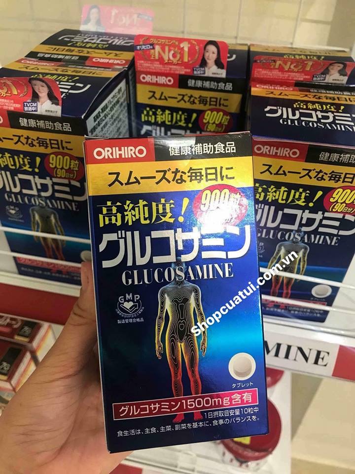 Thuốc bổ xương khớp ORIHIRO Glucosamine Nhật. Hộp 900 viên.Mẫu mới nhất.