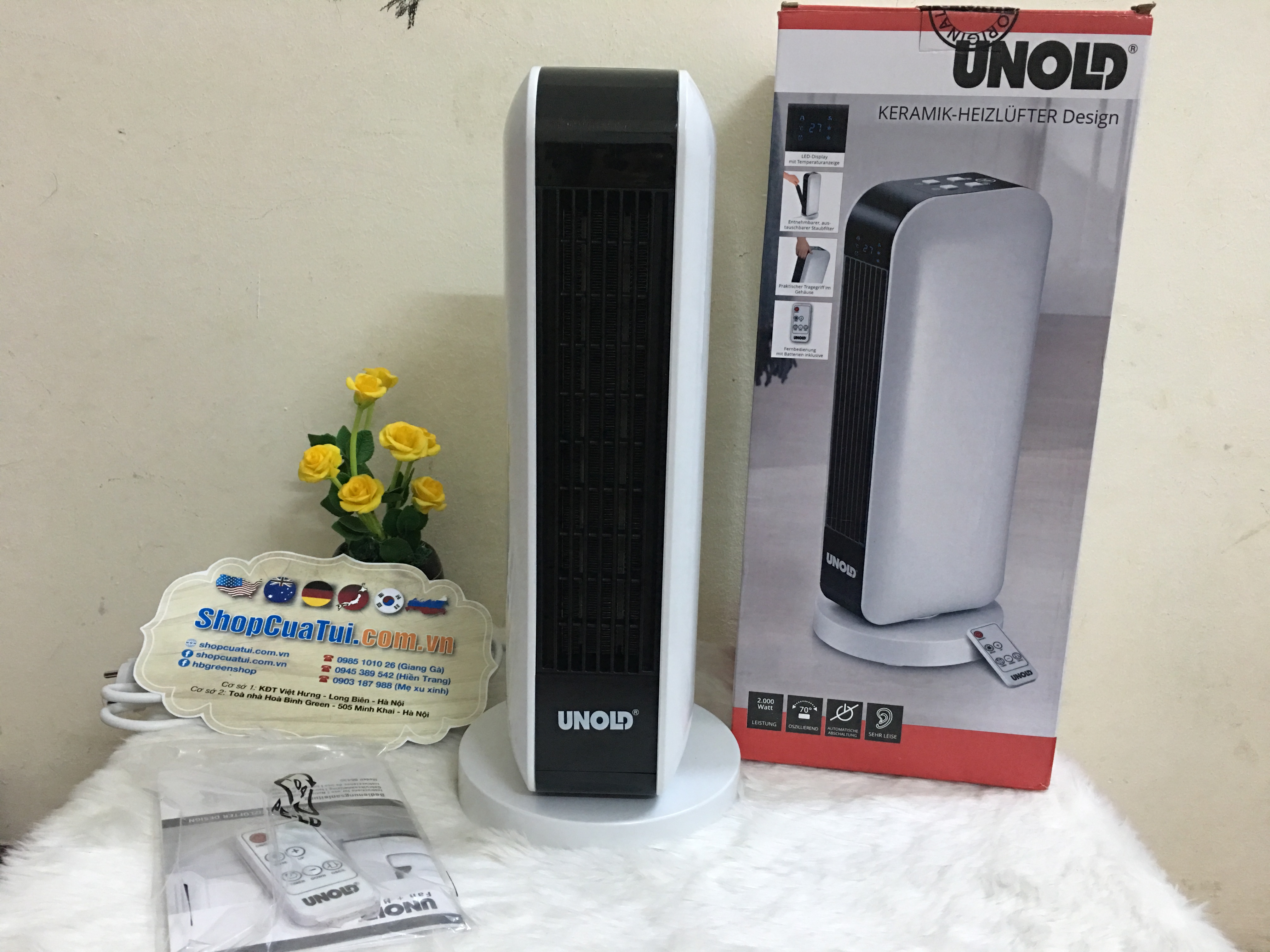 QUẠT SƯỞI GỐM UNOLD