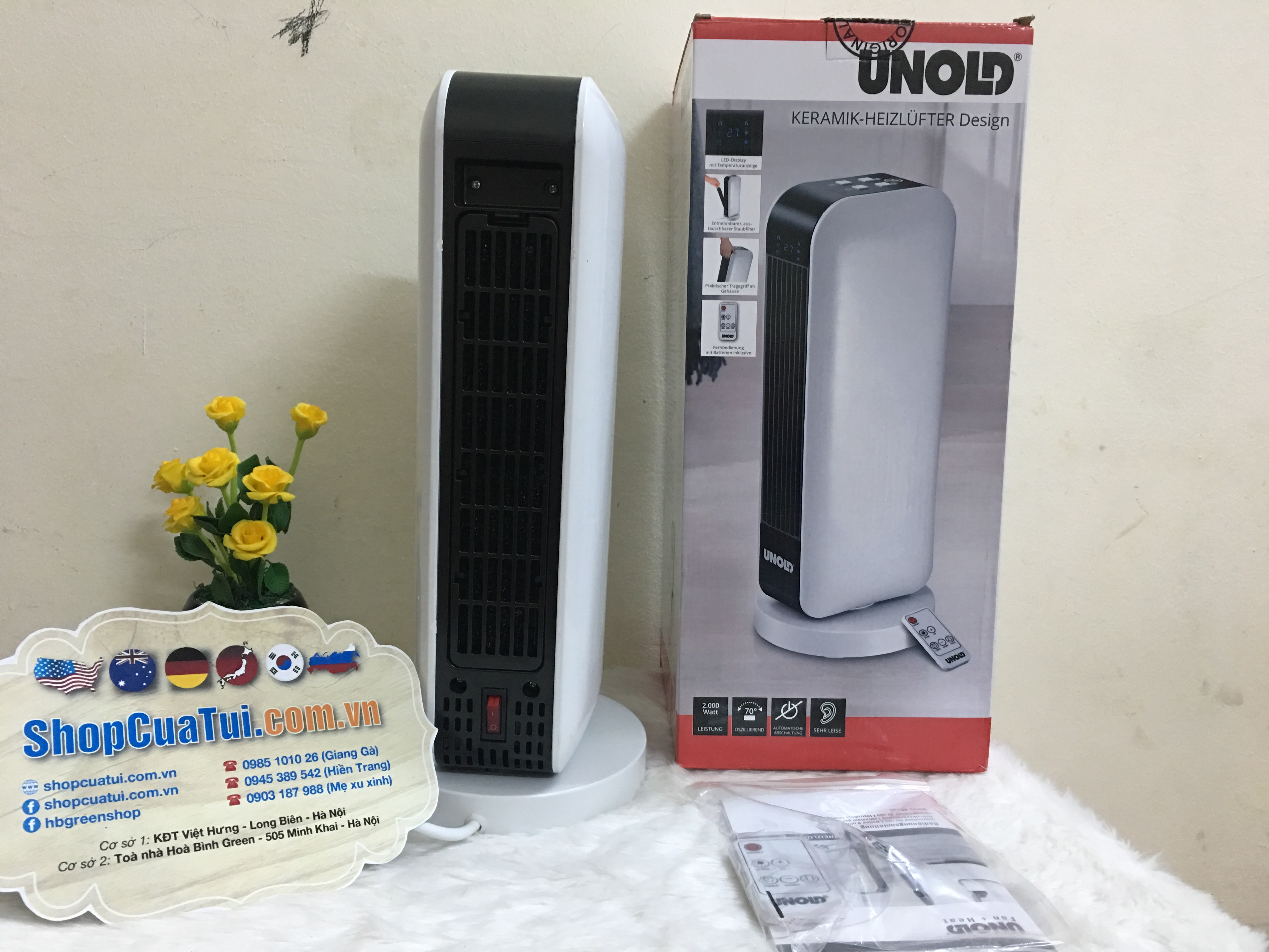 QUẠT SƯỞI GỐM UNOLD