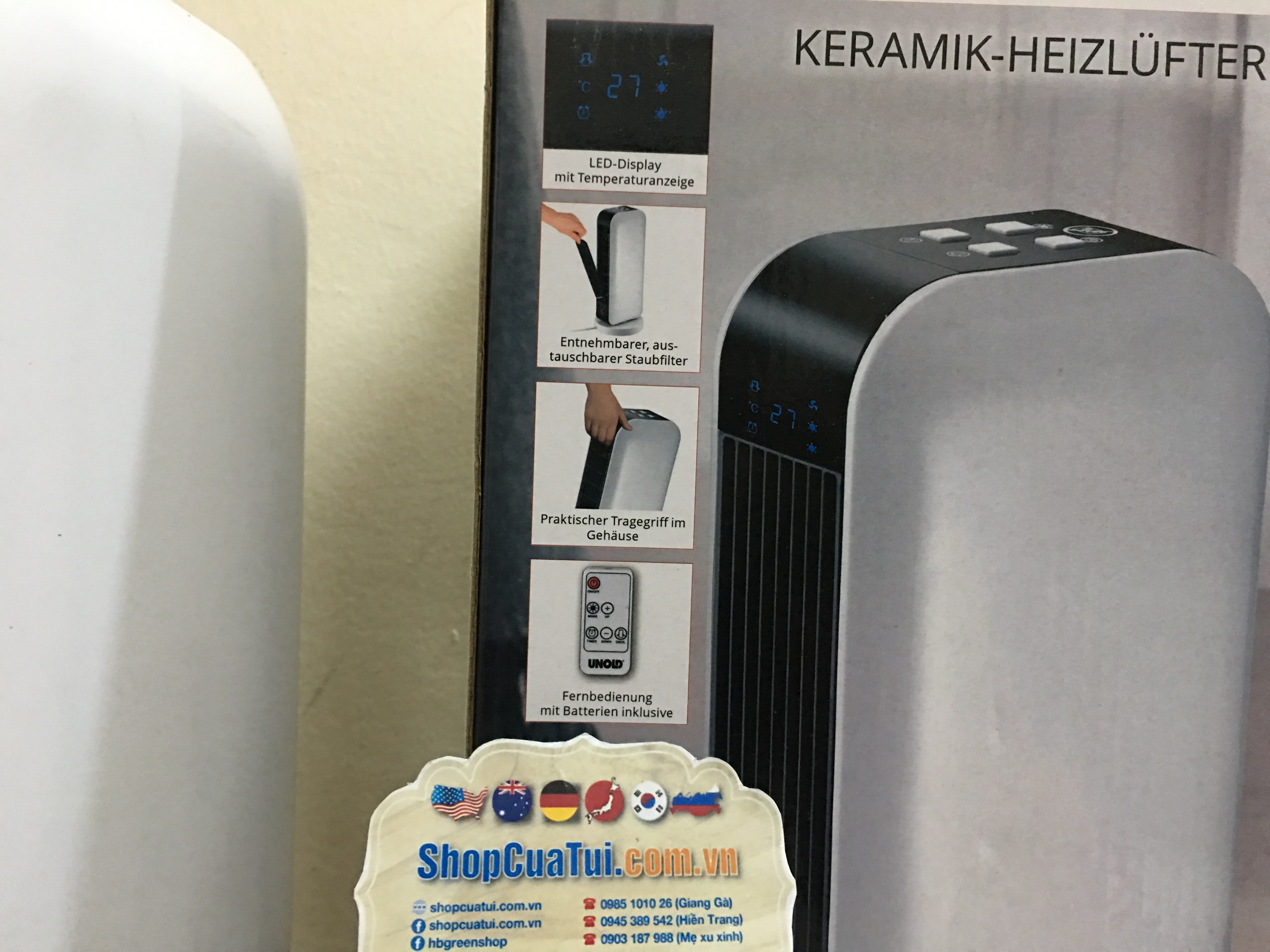 QUẠT SƯỞI GỐM UNOLD