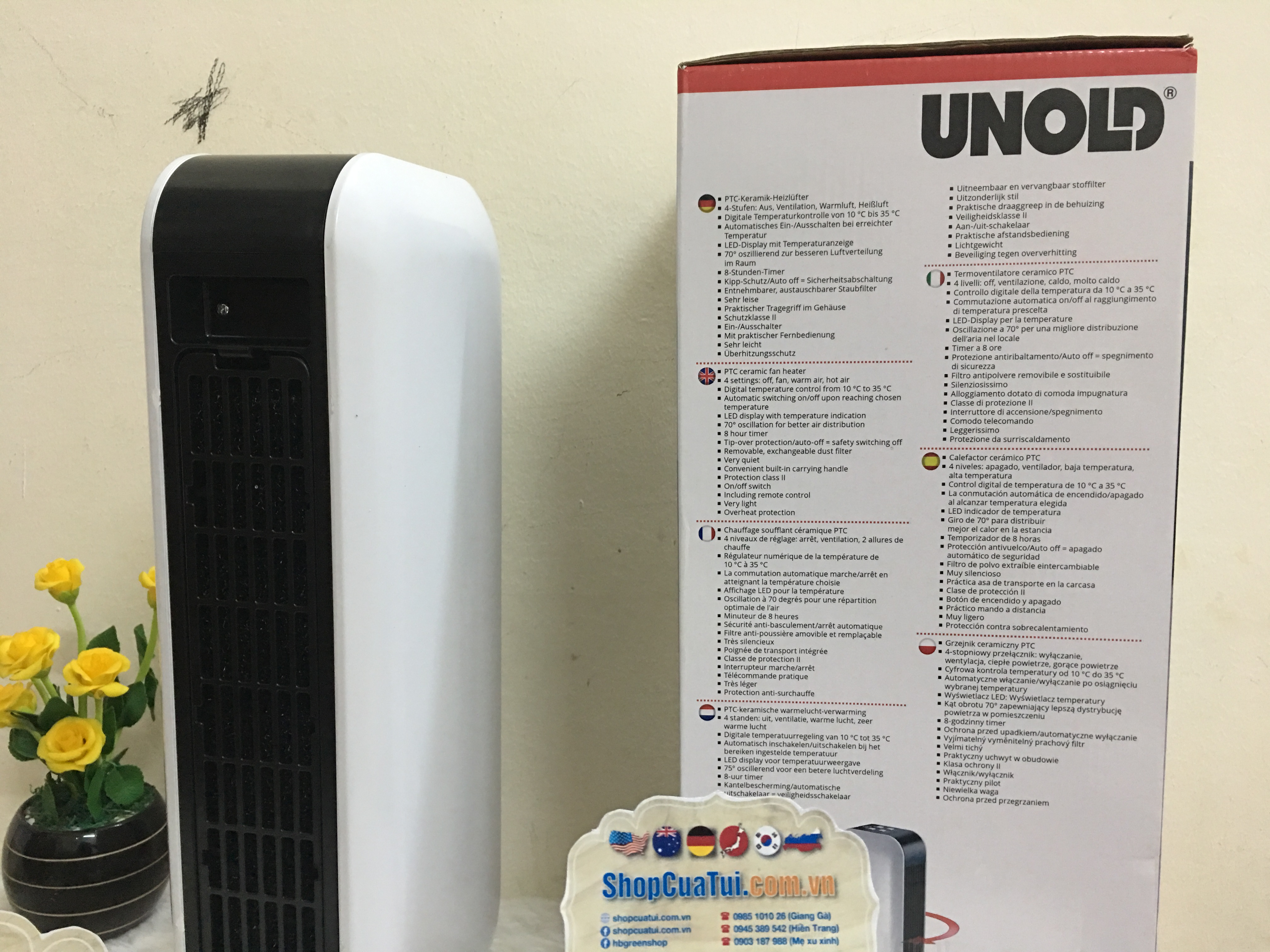 QUẠT SƯỞI GỐM UNOLD