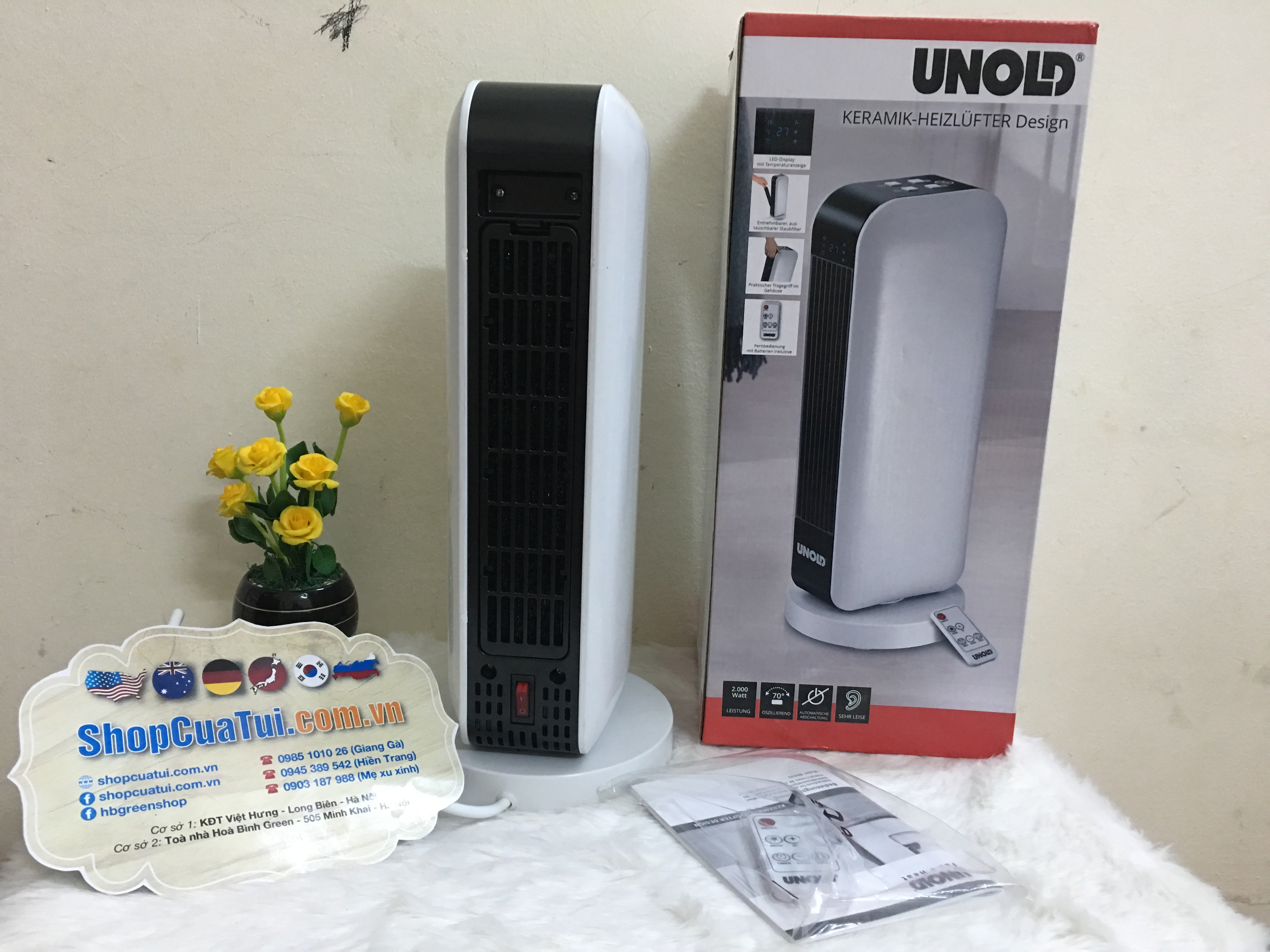 QUẠT SƯỞI GỐM UNOLD