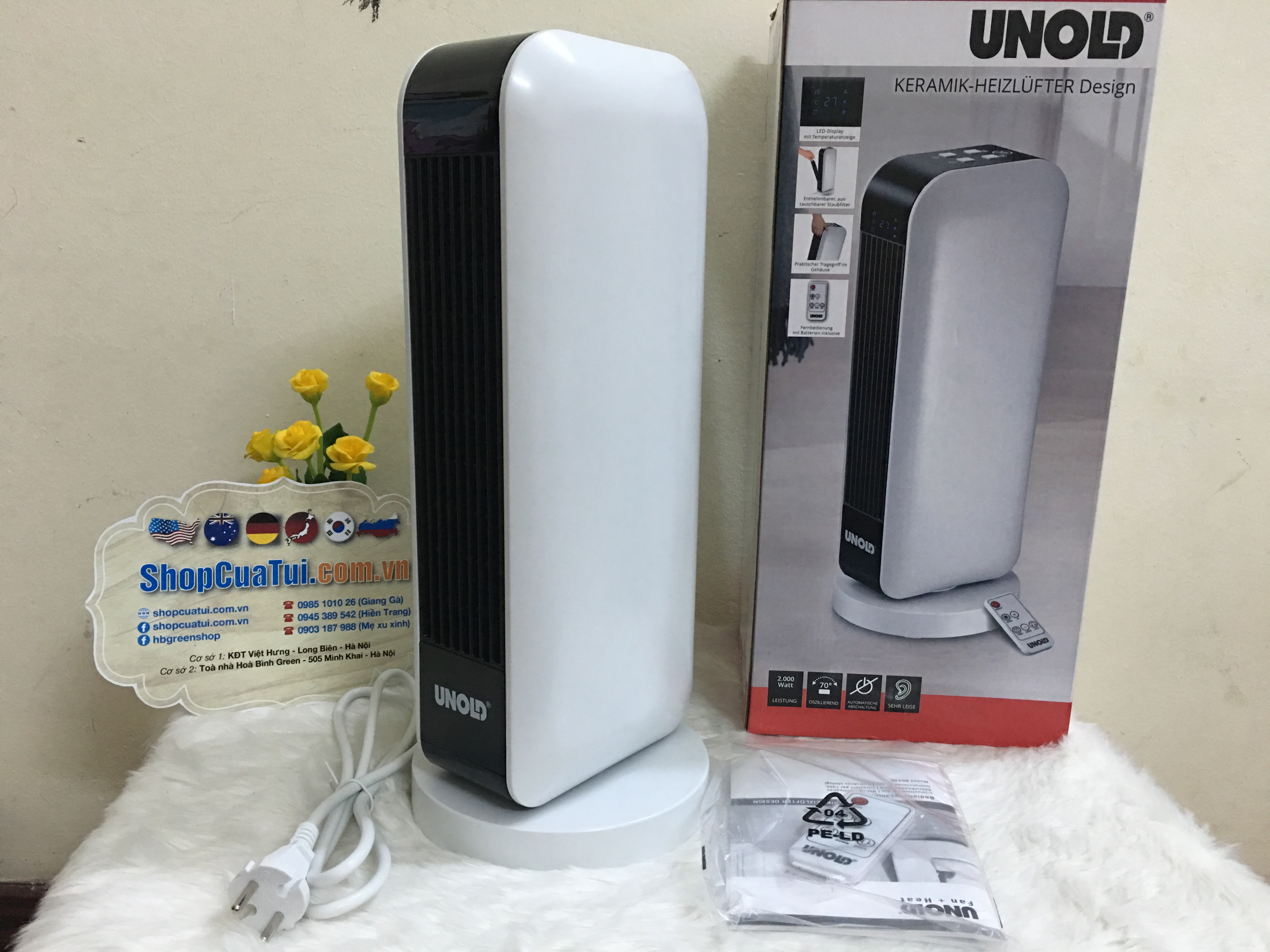 QUẠT SƯỞI GỐM UNOLD