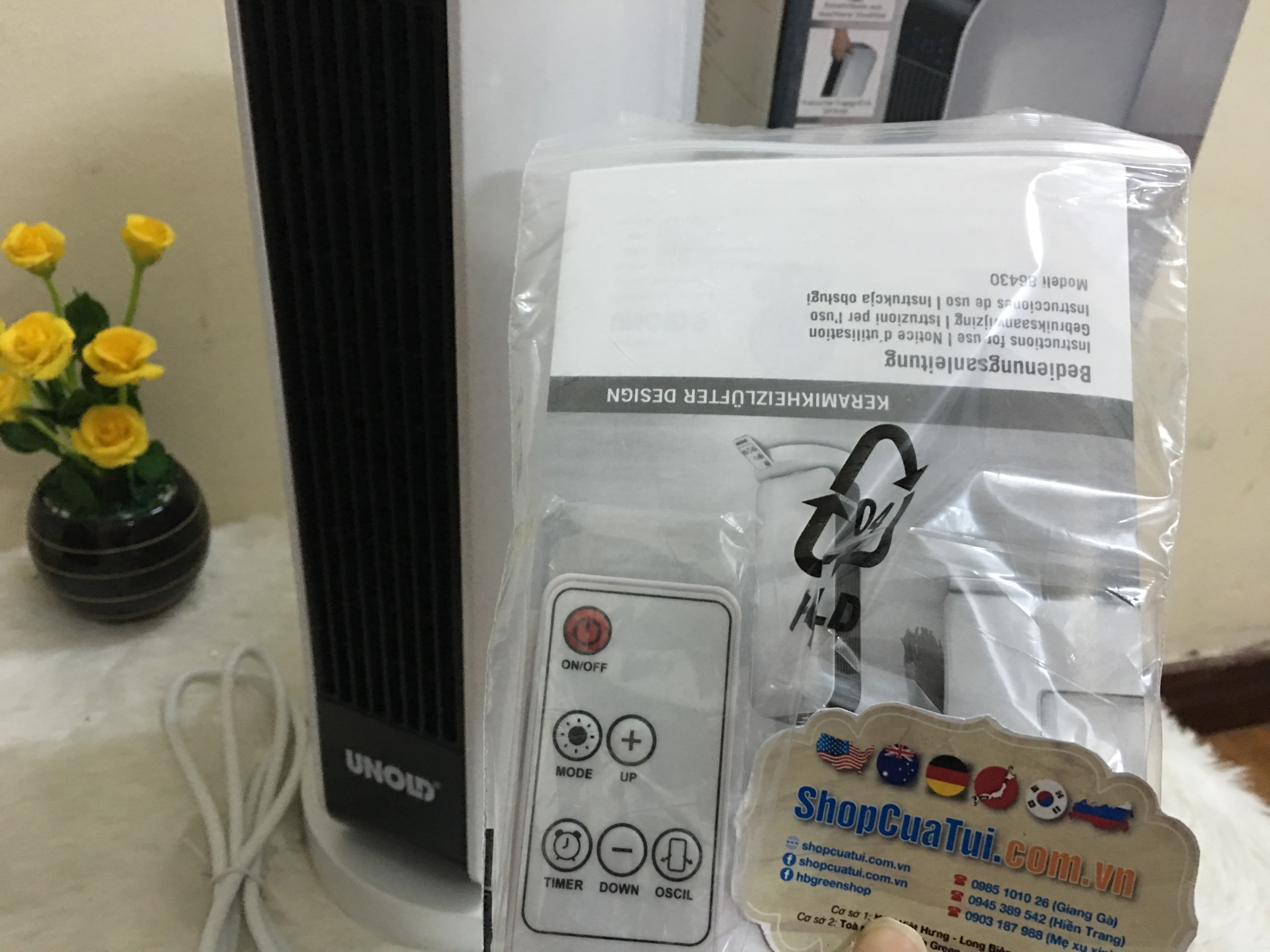 QUẠT SƯỞI GỐM UNOLD