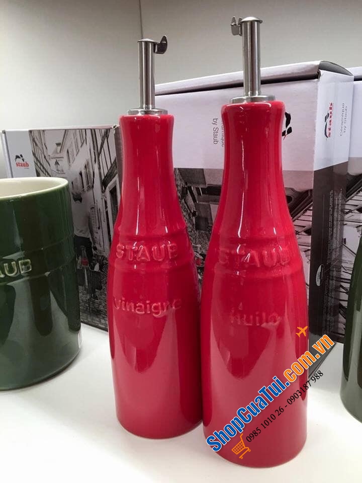 SET DẦU DẤM STAUB FRANCE - Màu đỏ cherry, màu cam