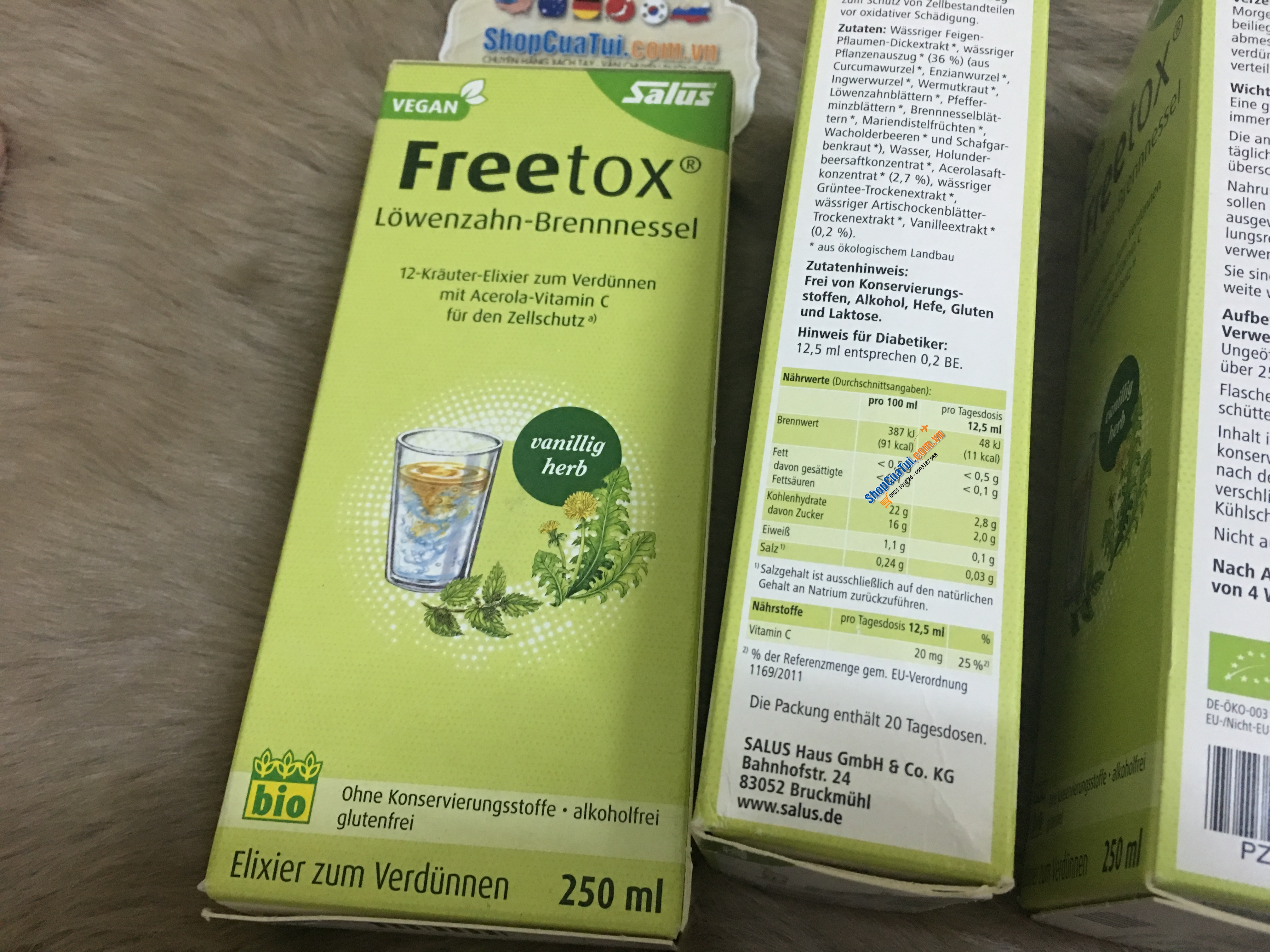 Thải độc cơ thể FREETOX Löwenzahn-Brennessel