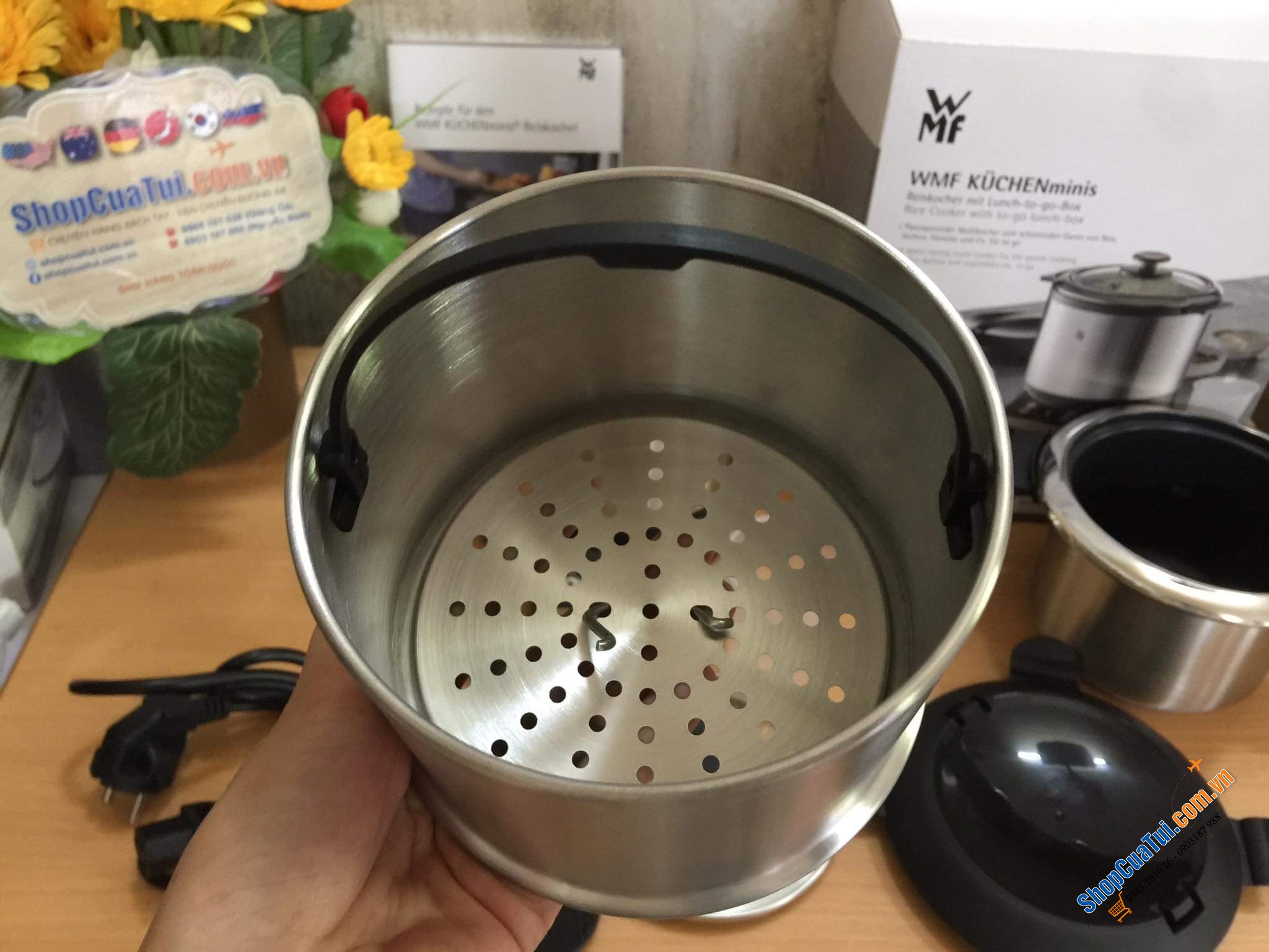 Nồi cơm điện nhỏ xinh WMF Dung tích 1l, nấu được khoảng 250gr gạo