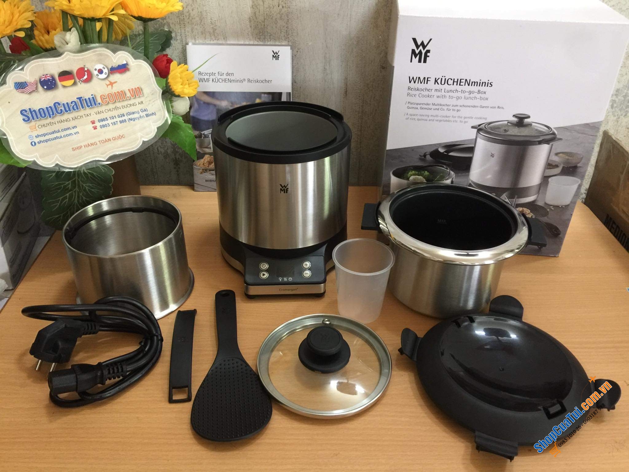 Nồi cơm điện nhỏ xinh WMF Dung tích 1l, nấu được khoảng 250gr gạo