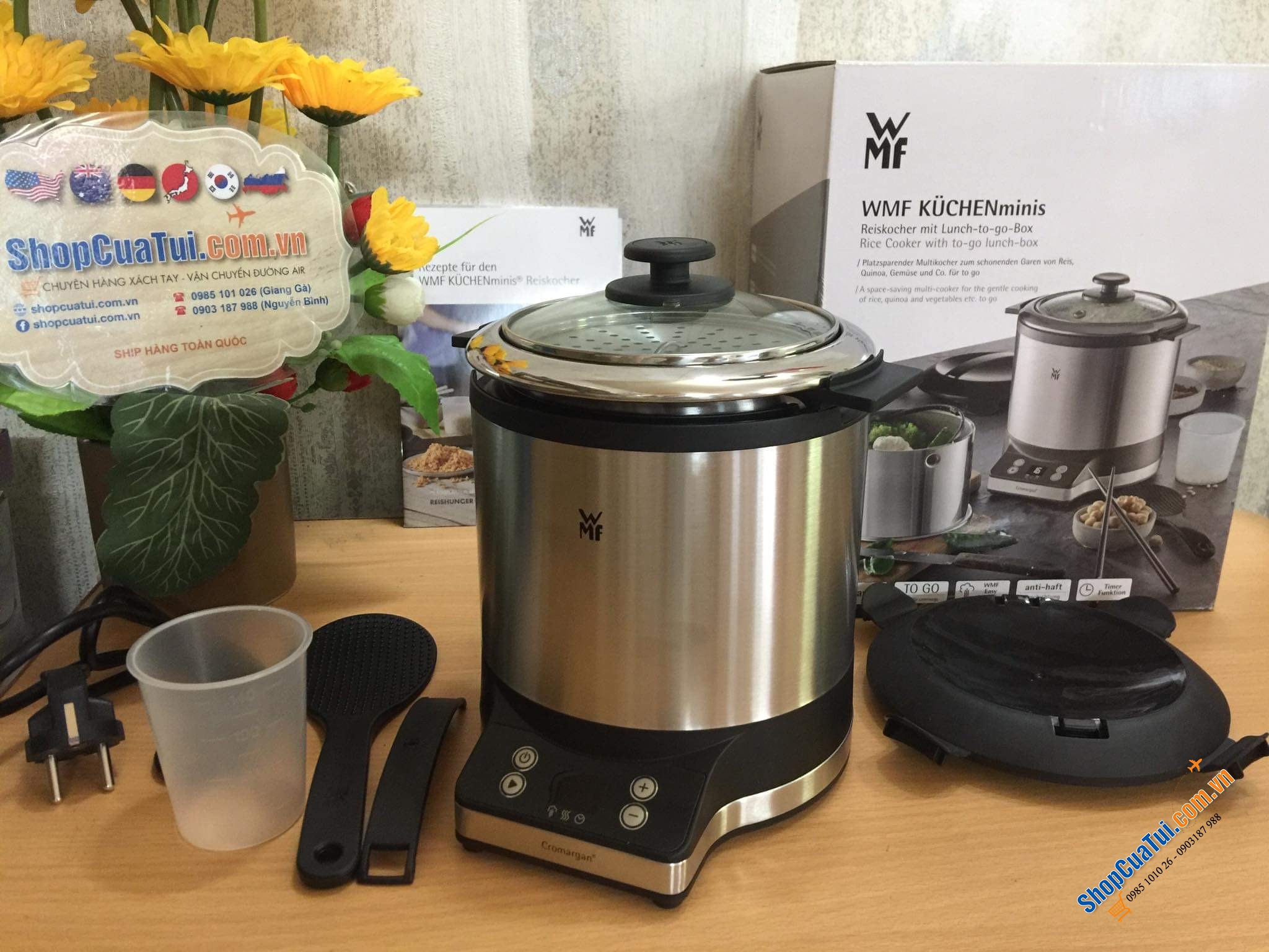 Nồi cơm điện nhỏ xinh WMF Dung tích 1l, nấu được khoảng 250gr gạo