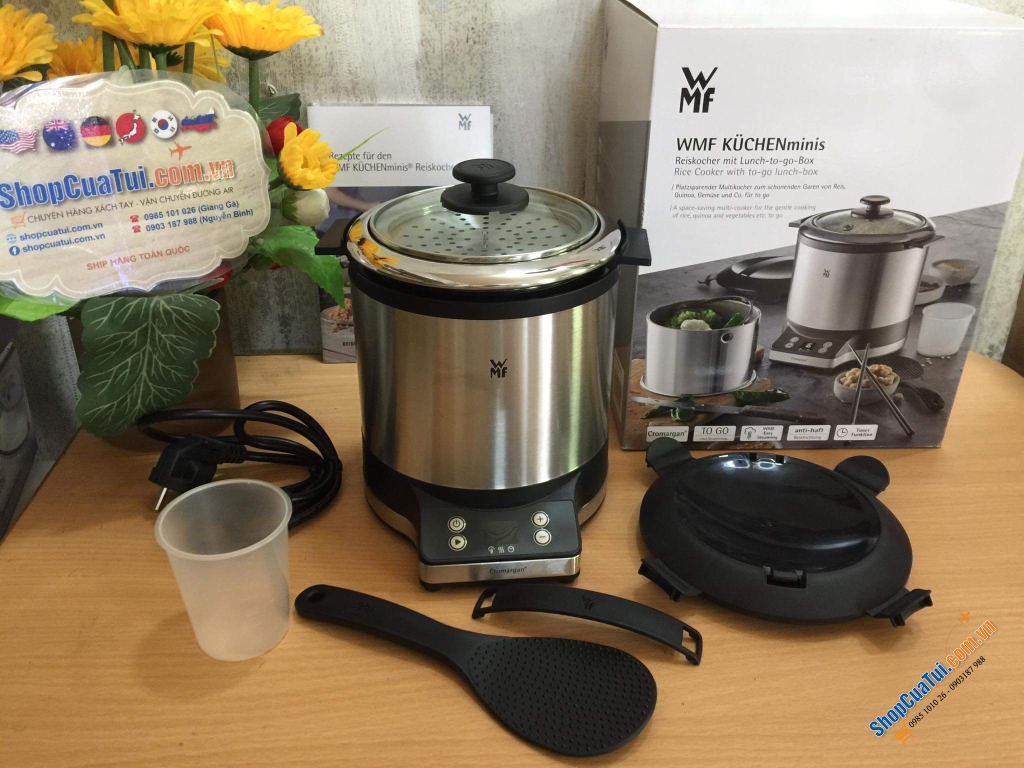 Nồi cơm điện nhỏ xinh WMF Dung tích 1l, nấu được khoảng 250gr gạo