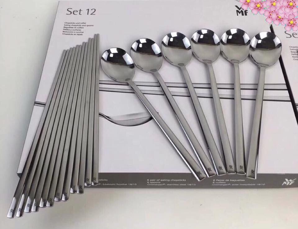 Set đũa thìa inox của WMF 6 người ăn