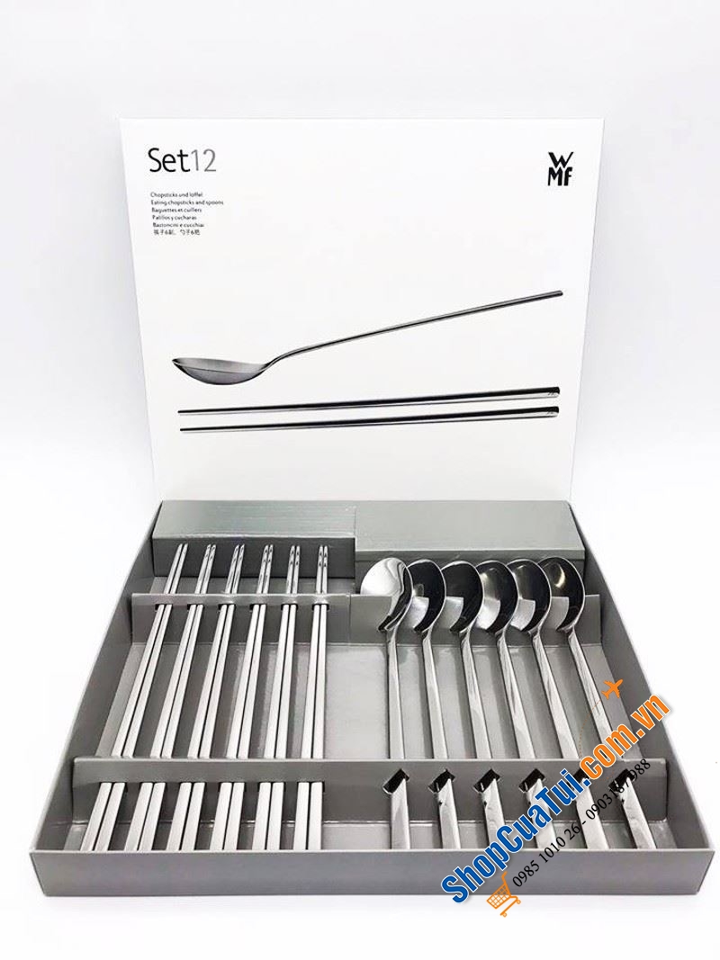 Set đũa thìa inox của WMF 6 người ăn