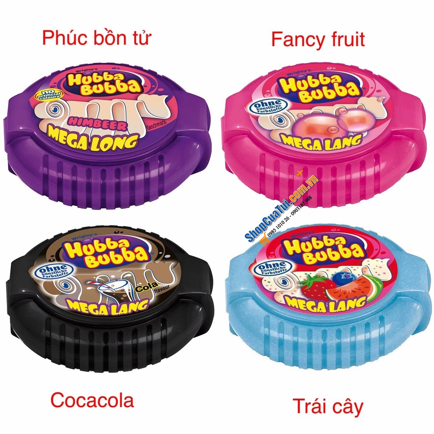 Kẹo cao su - kẹo Gum kéo Hubba Bubba  