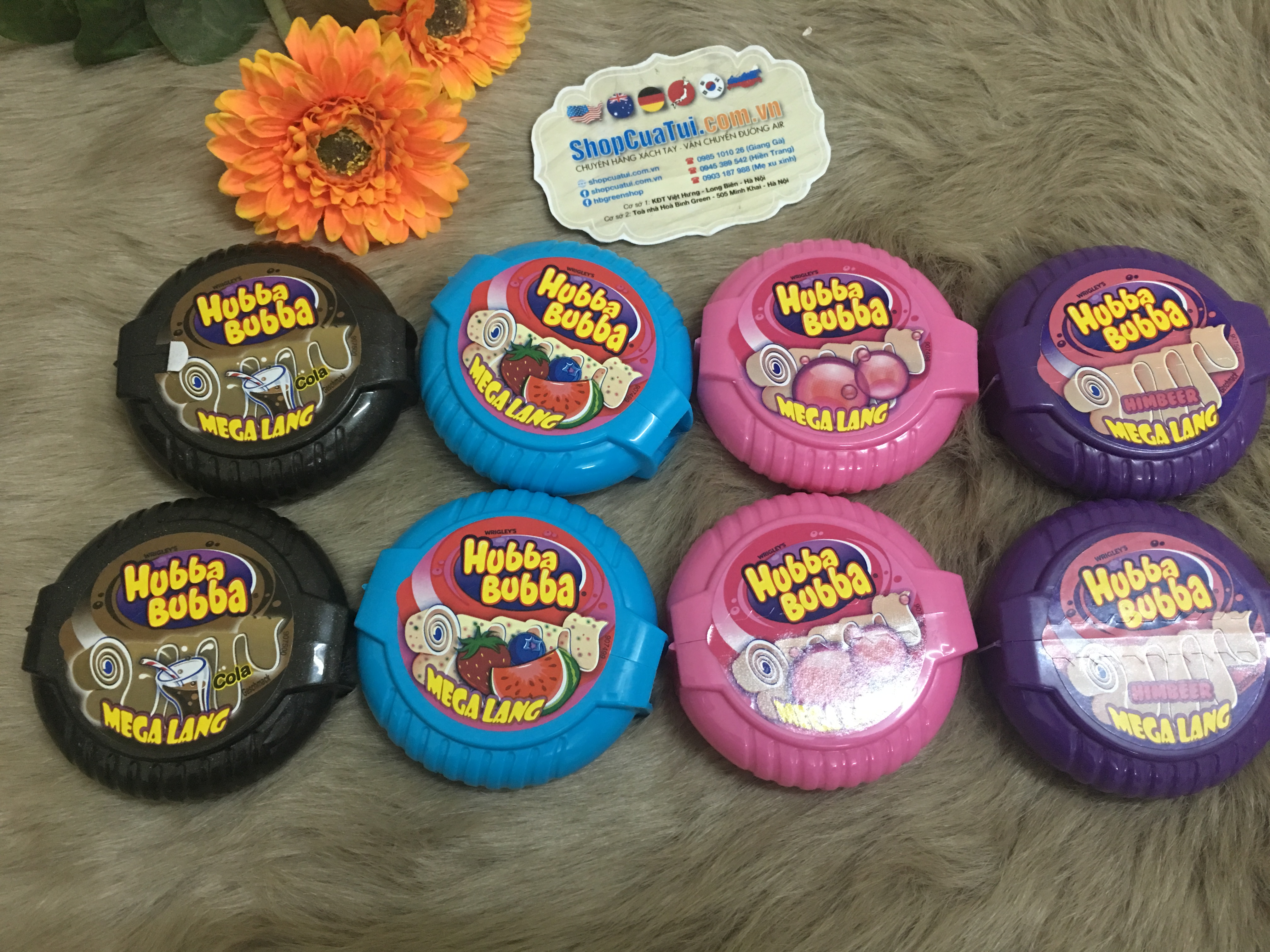 Kẹo cao su - kẹo Gum kéo Hubba Bubba  