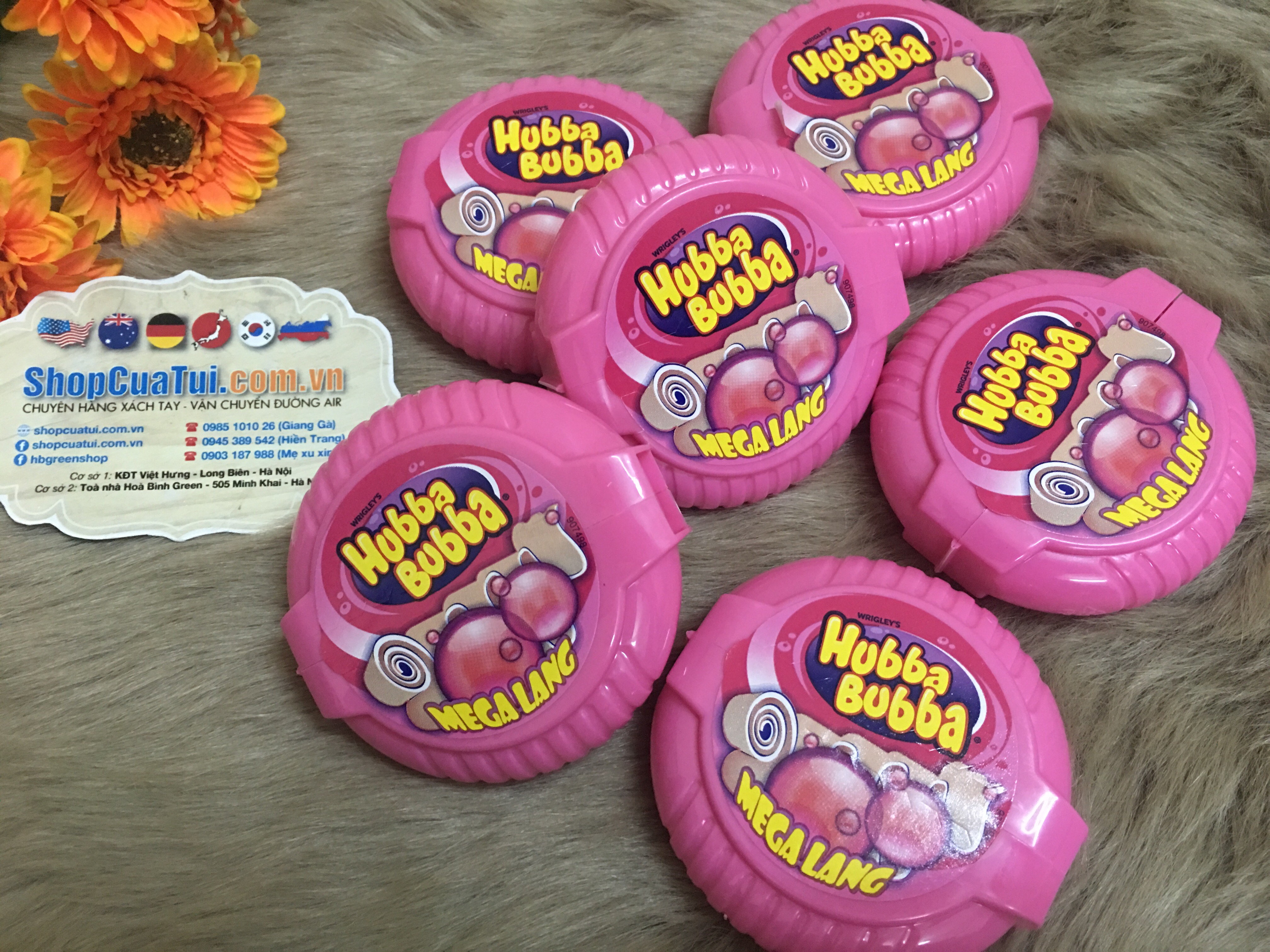 Kẹo cao su - kẹo Gum kéo Hubba Bubba  