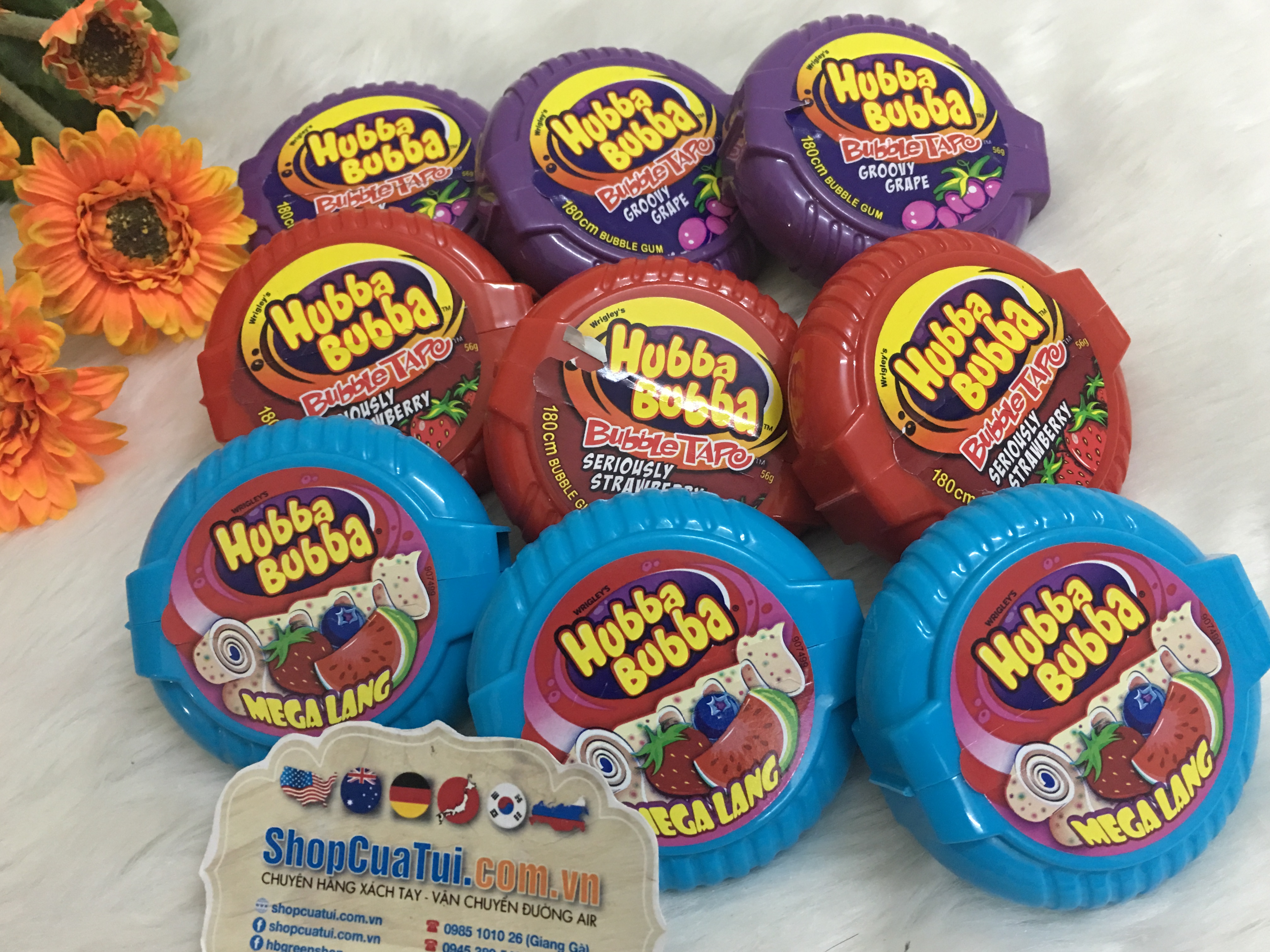 Kẹo cao su - kẹo Gum kéo Hubba Bubba  