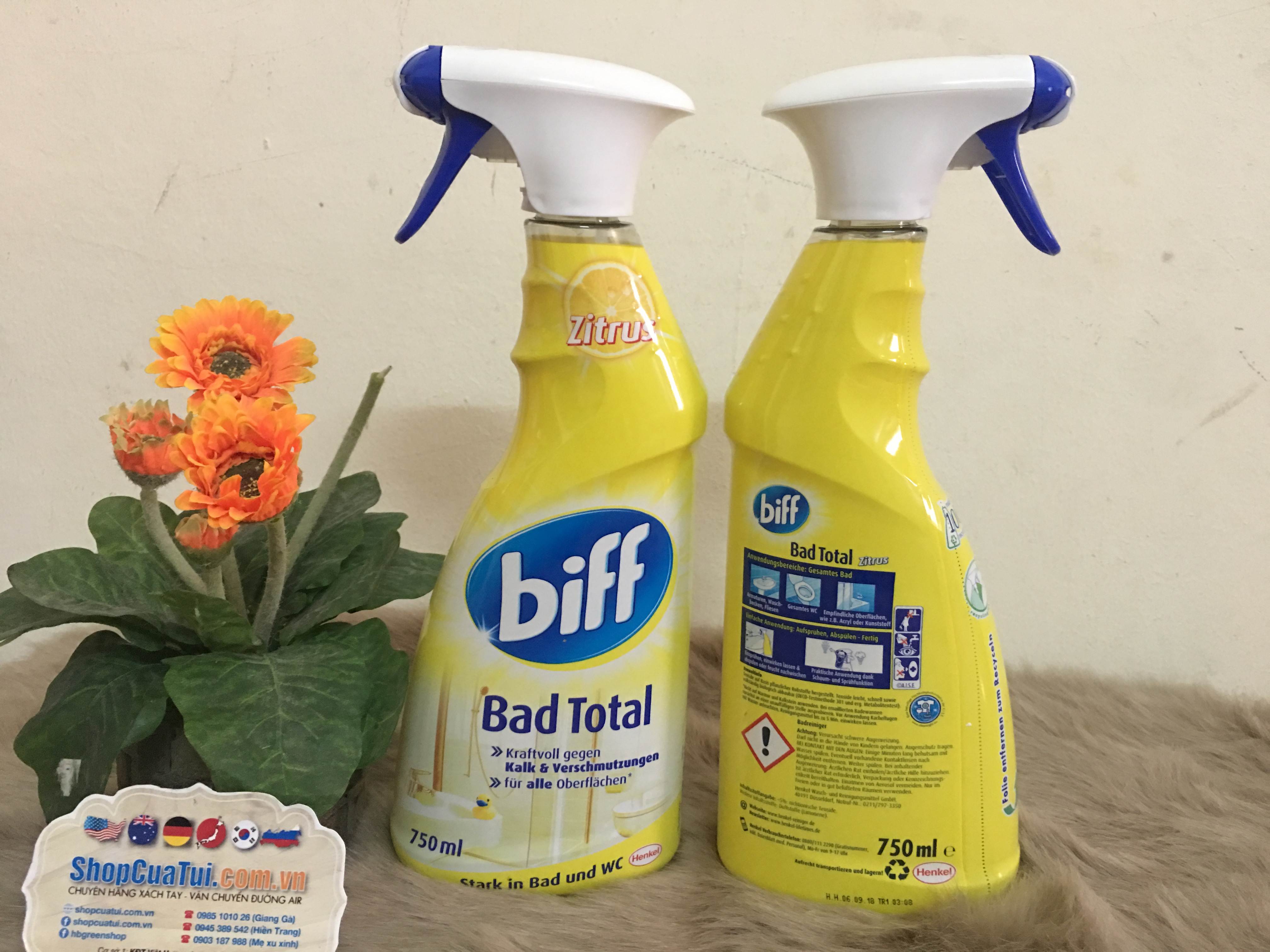 Nước tẩy rửa sành sứ Biff  bad total ( made in Germany)