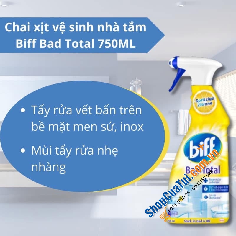 Nước tẩy rửa sành sứ Biff  bad total ( made in Germany)