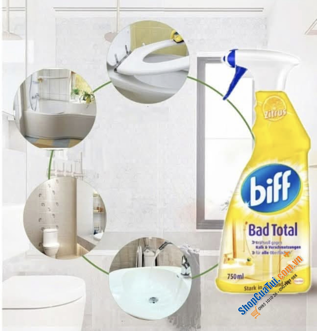 Nước tẩy rửa sành sứ Biff  bad total ( made in Germany)