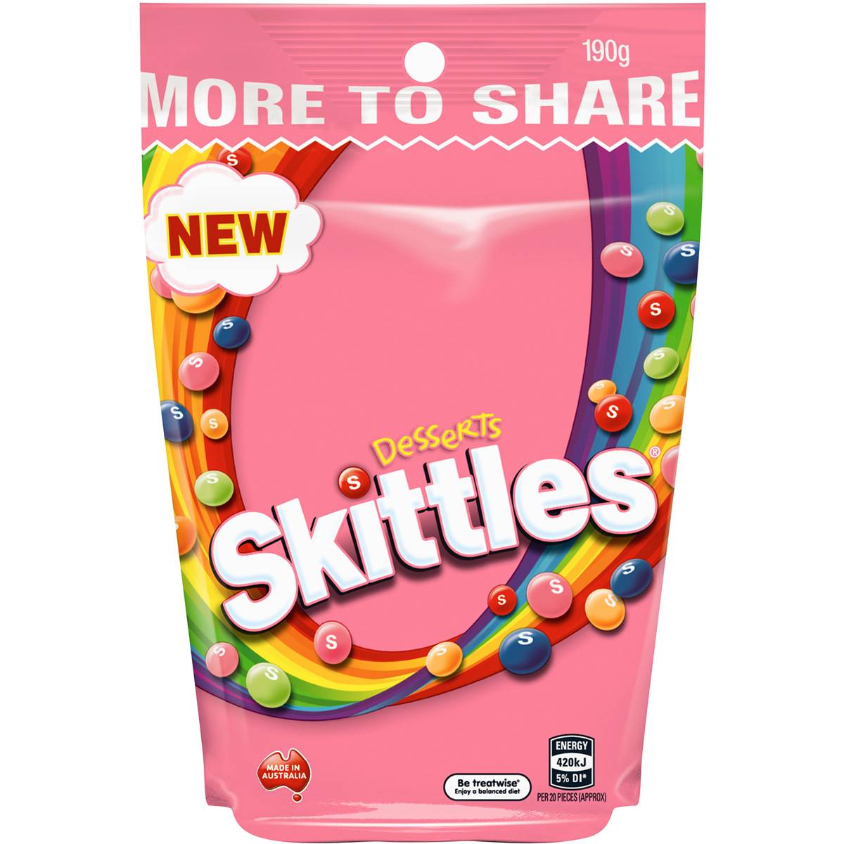 Kẹo Skittles gói 190g hoặc 200g tuỳ loại - Made in Áutralia - Úc