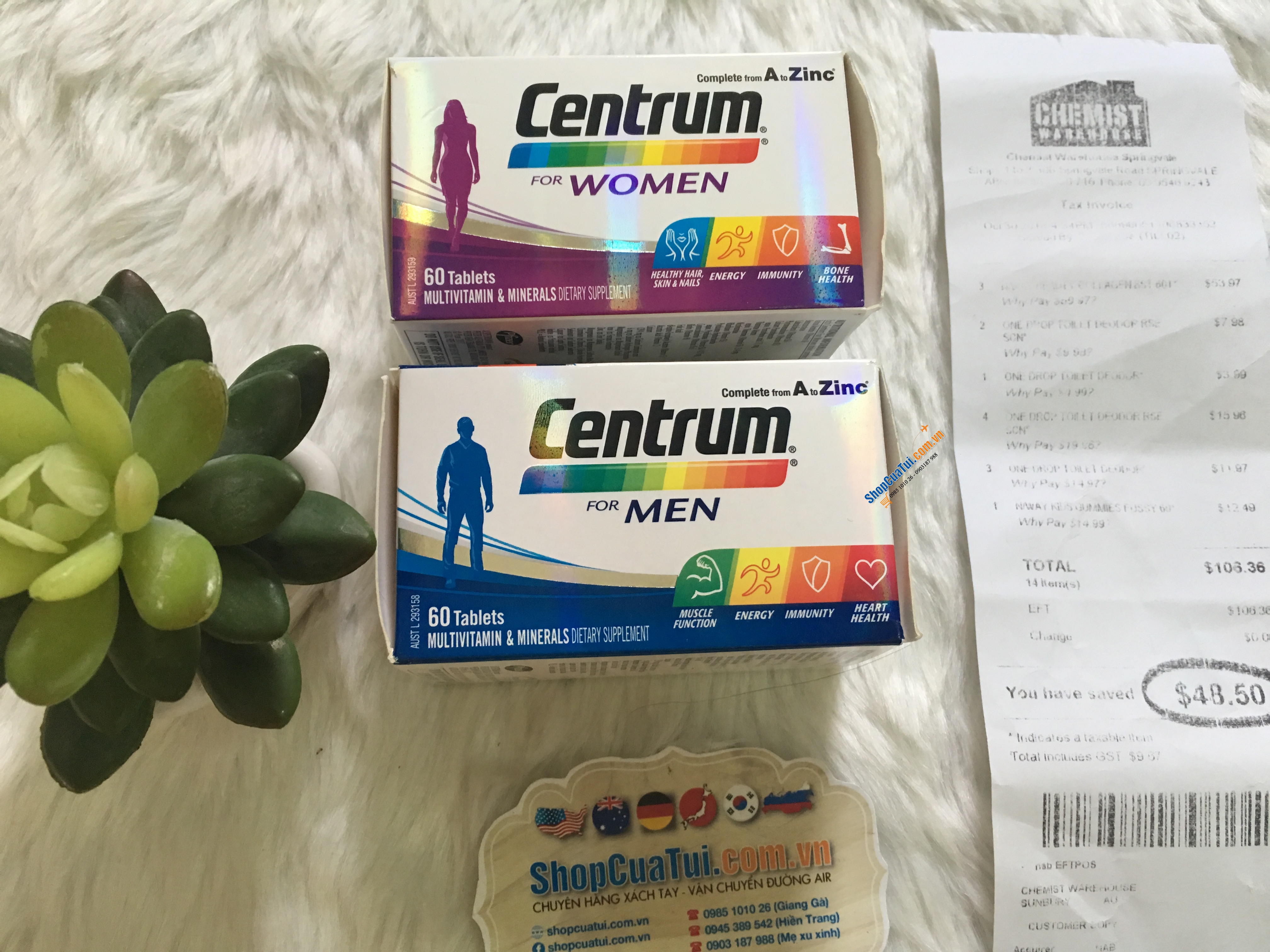 Vitamin tổng hợp cho phụ nữ Centrum for women 60 viên