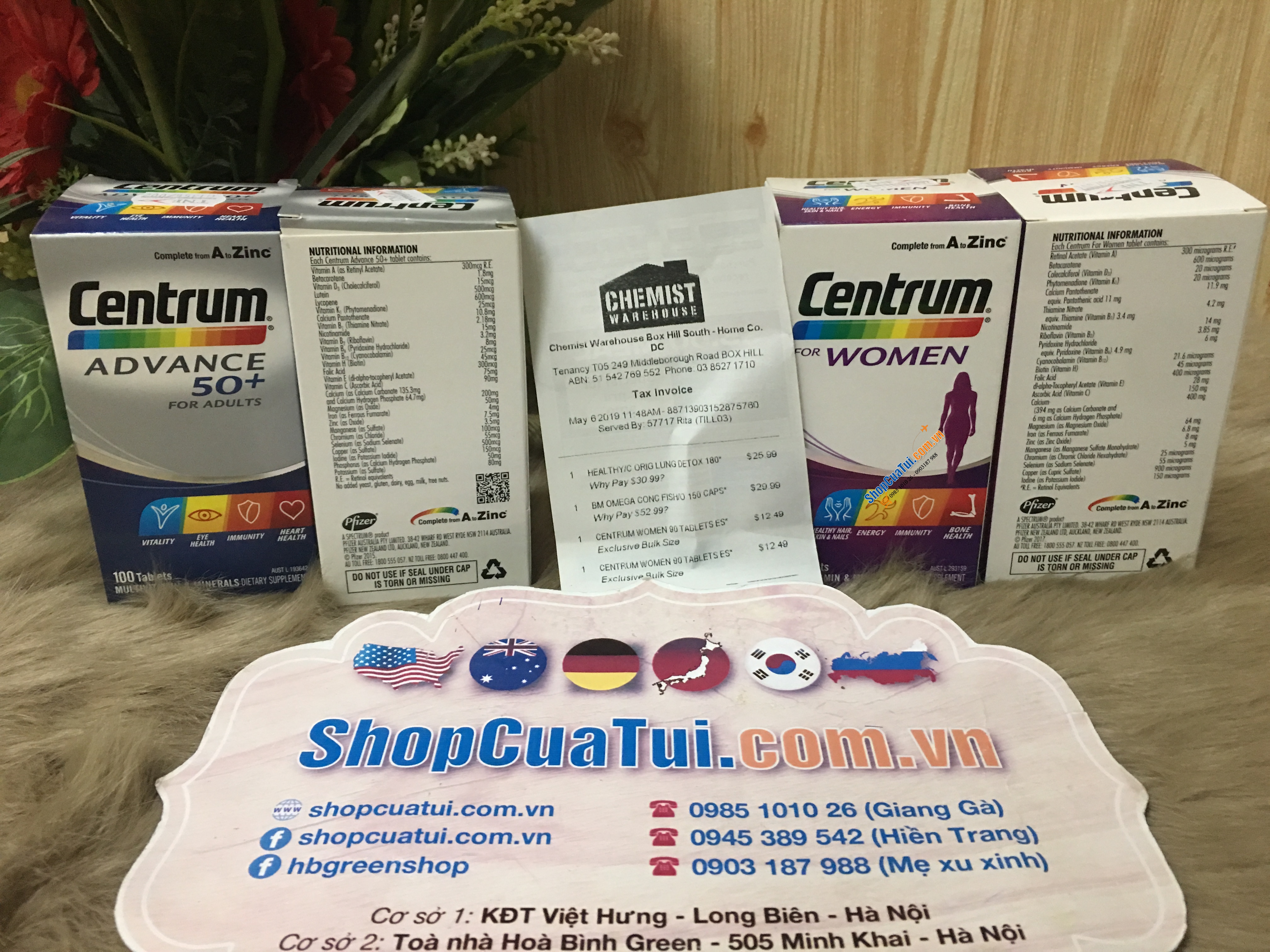 Vitamin tổng hợp cho phụ nữ Centrum for women 60 viên