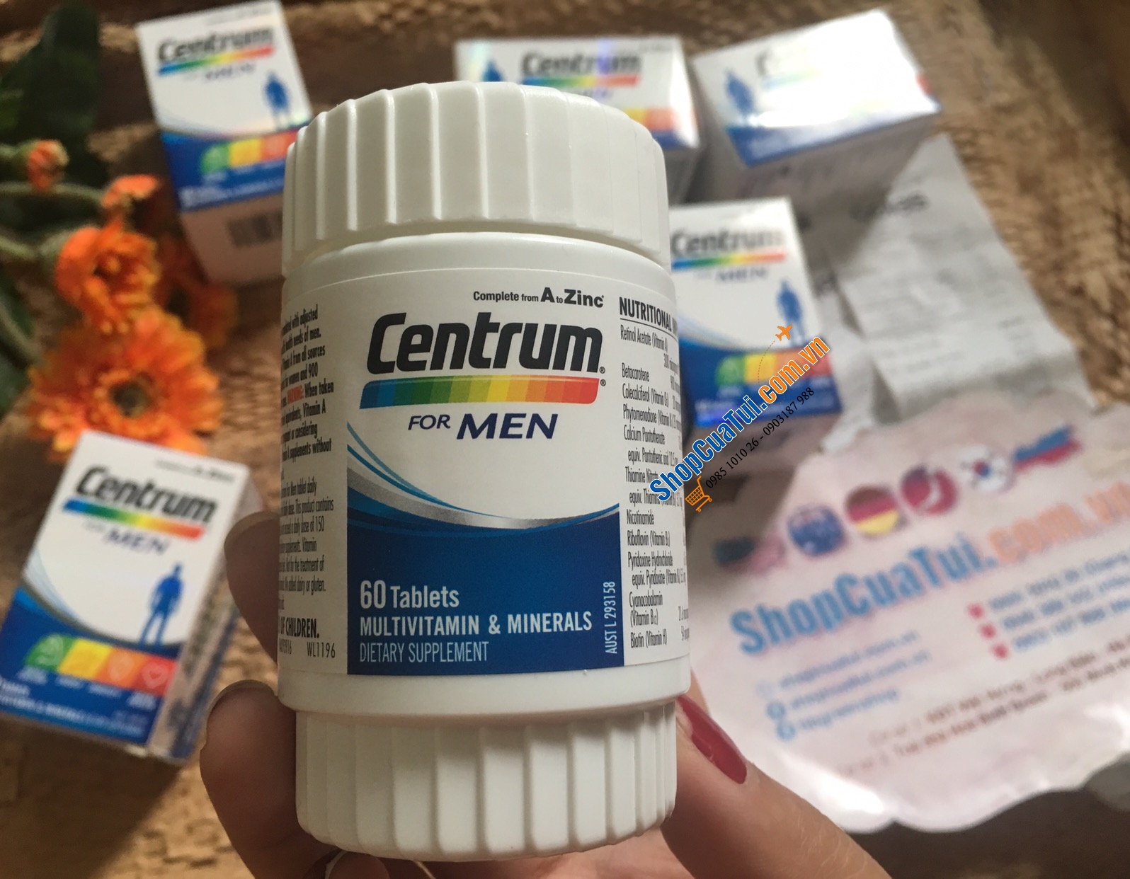 Vitamin tổng hợp cho nam giới Centrum For Men lọ 60 viên