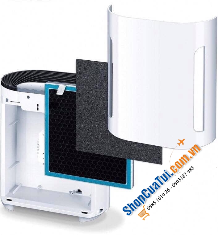 Máy lọc không khí Beurer LR 200 với Bộ lọc HEPA và Chức năng ION