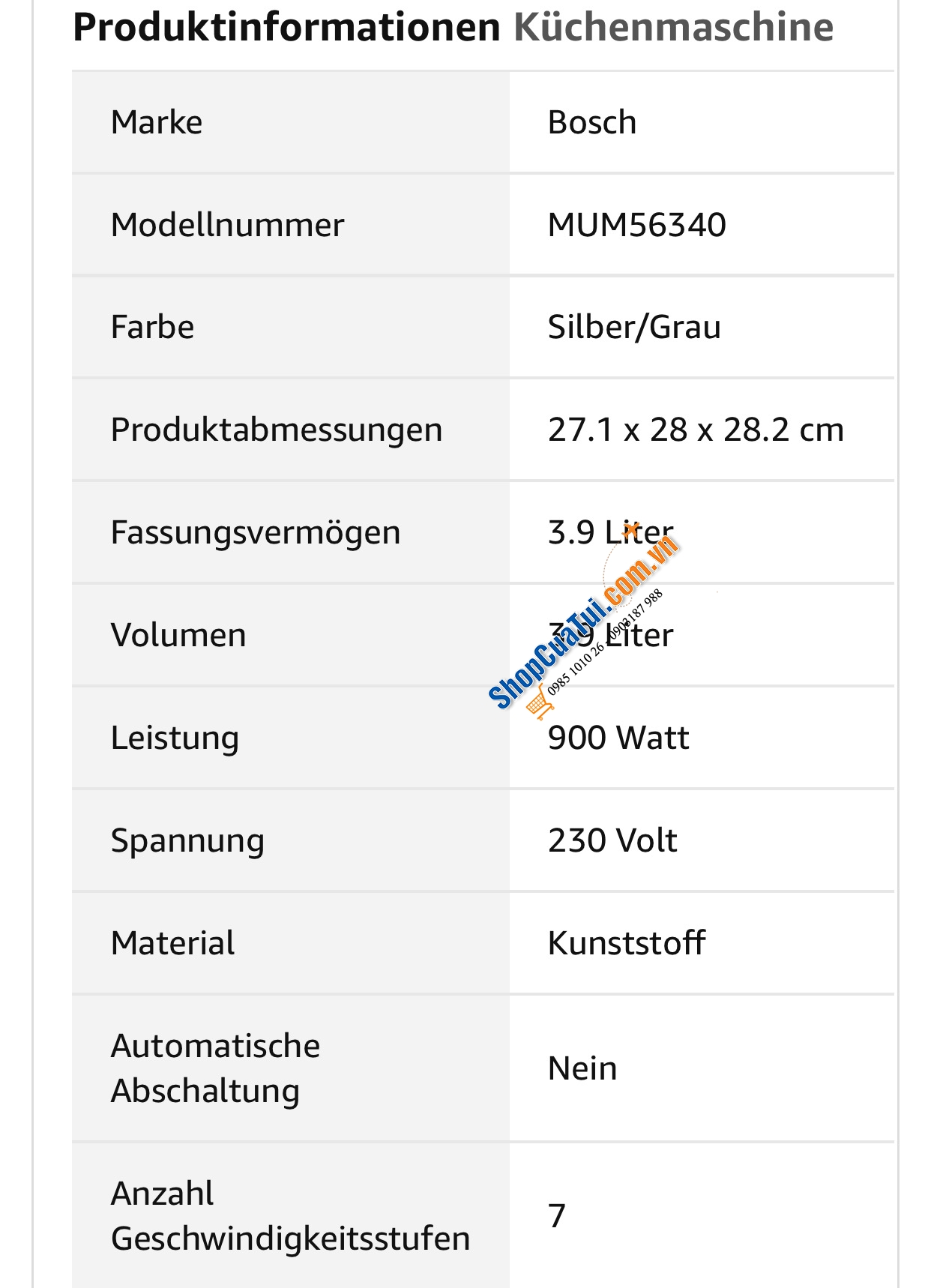 Máy đa năng Bosch MUM56340 (900W)