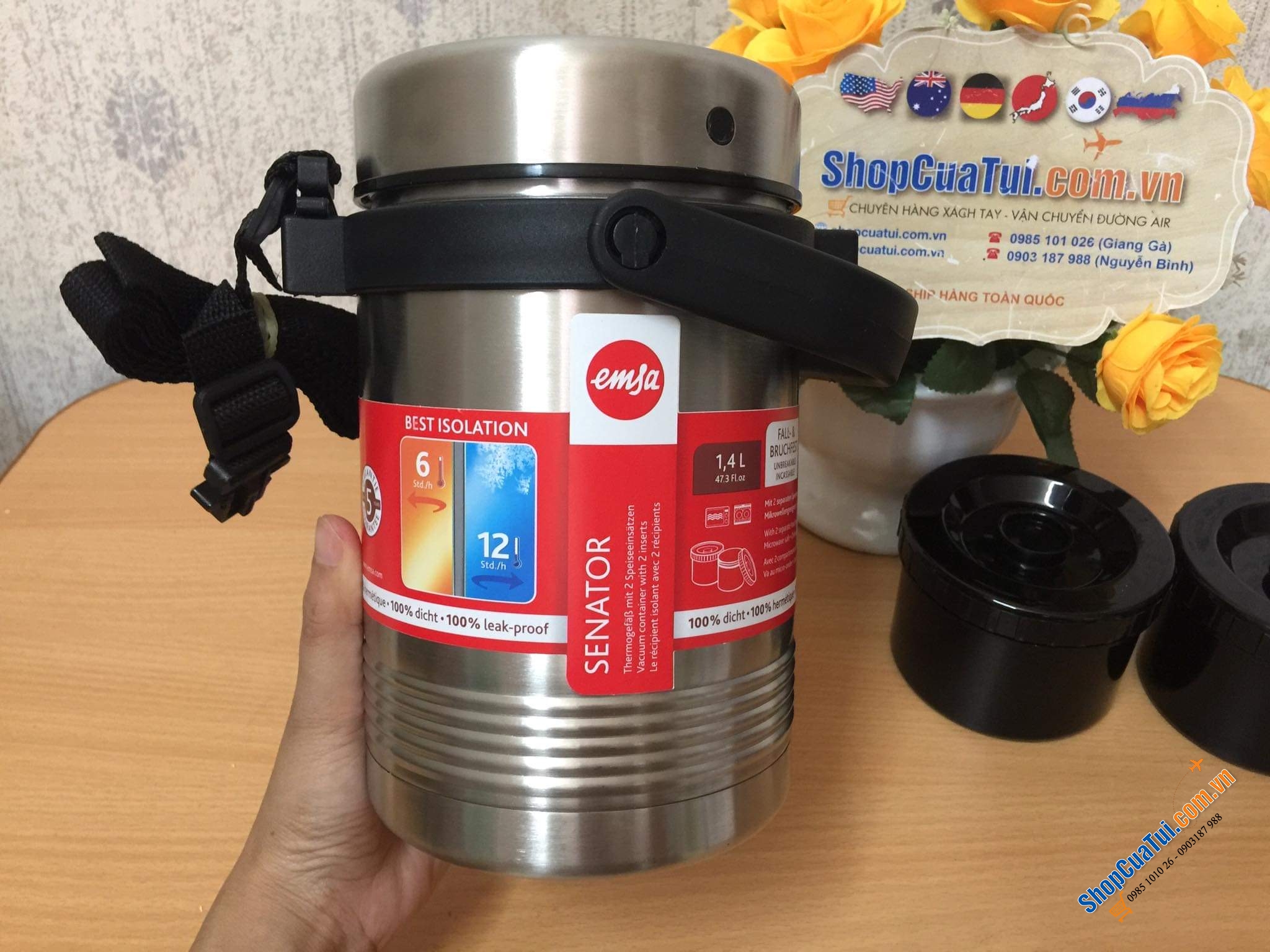CẶP LỒNG GIỮ NHIỆT EMSA MOBILITY - DUNG TÍCH 1,4l