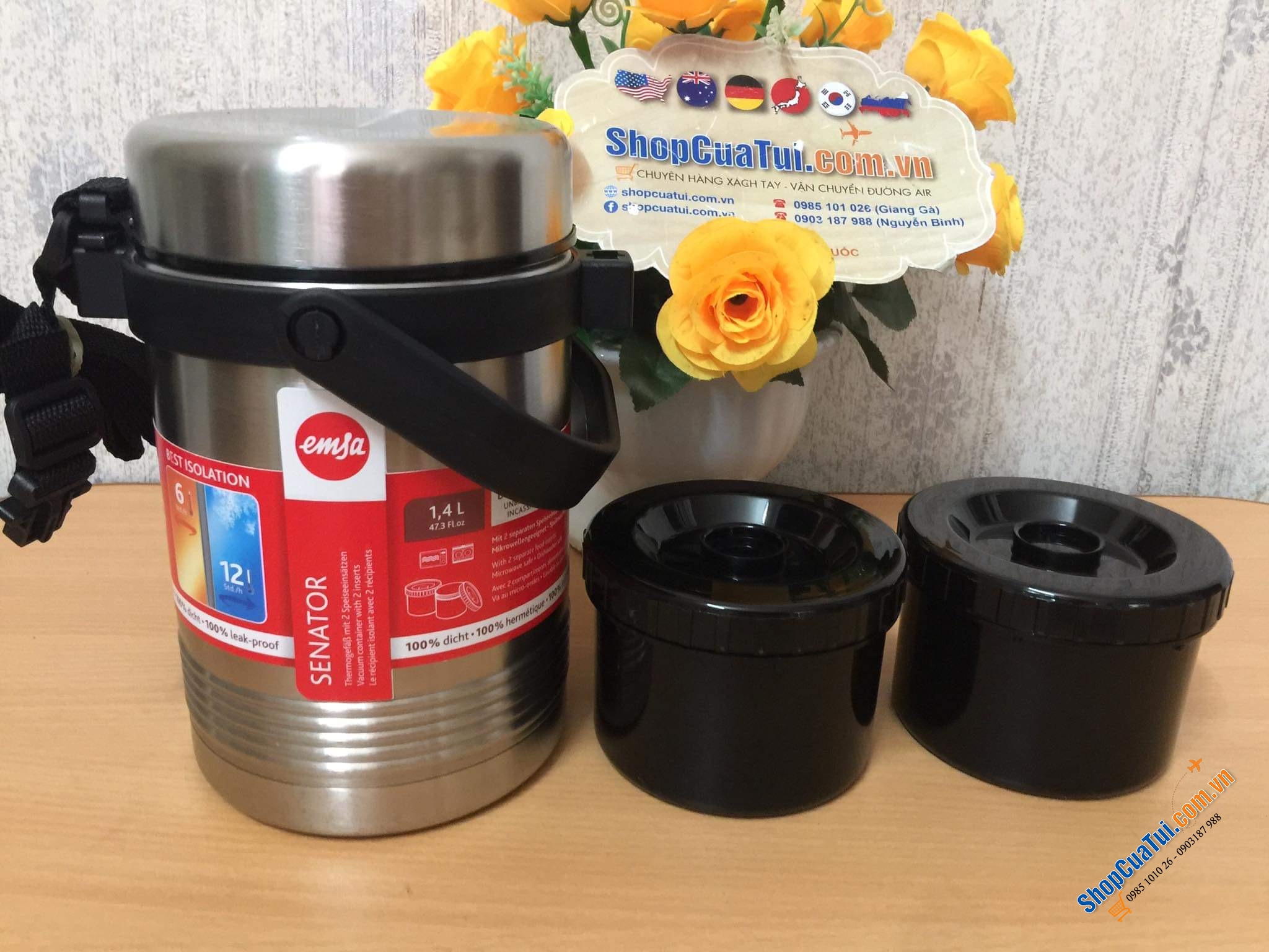 CẶP LỒNG GIỮ NHIỆT EMSA MOBILITY - DUNG TÍCH 1,4l