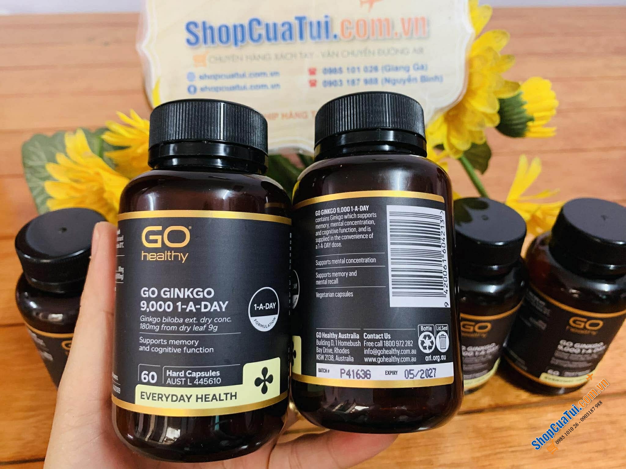BỔ NÃO, HOẠT HUYẾT DƯỠNG NÃO GINKGO 9000mg - GO Healthy 60 viên - hỗ trợ trí nhớ và sự tập trung gấp 4,5 lần loại bình thường, hàm lượng ginkgo cao nhất hiện nay