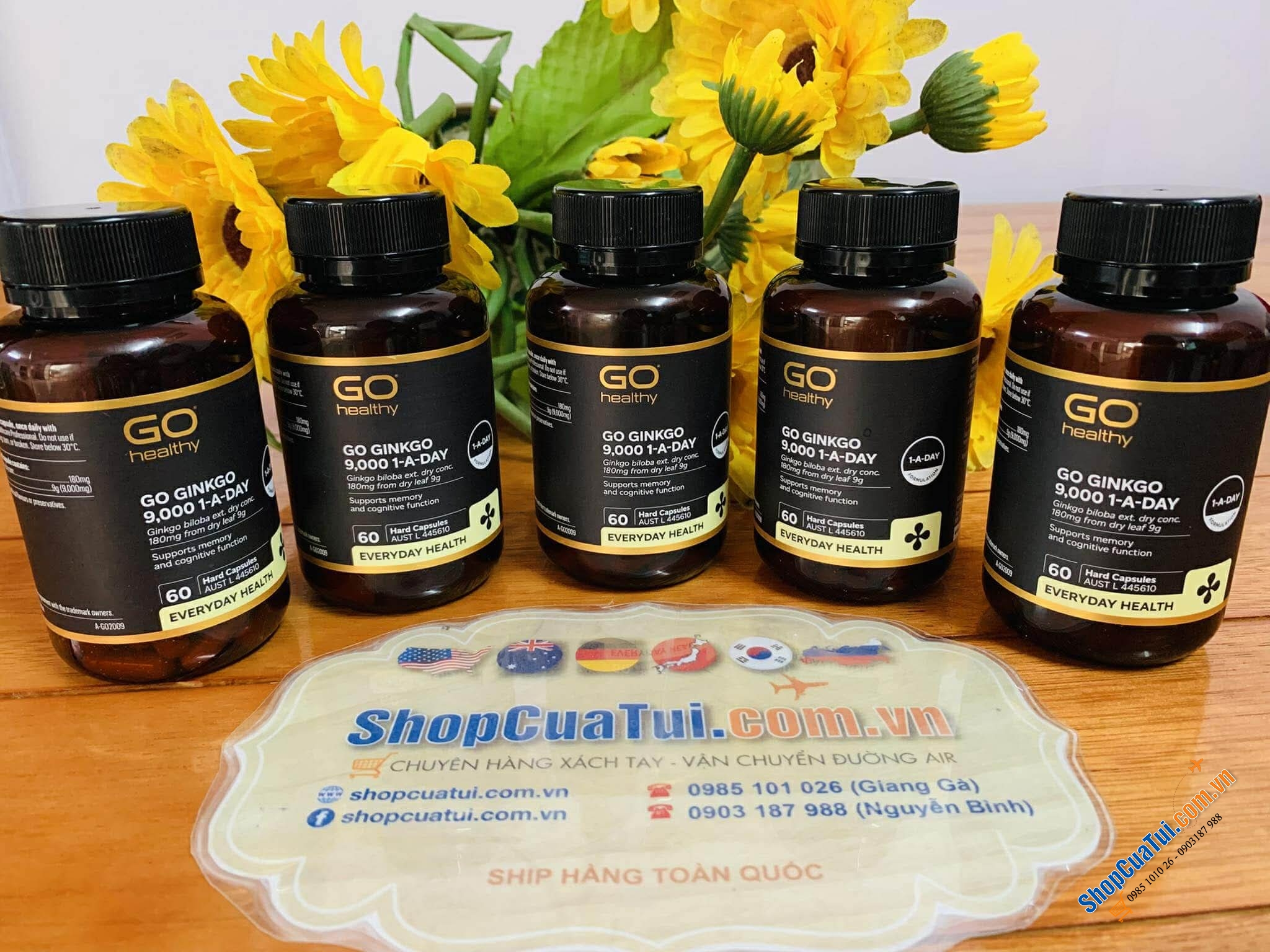 BỔ NÃO, HOẠT HUYẾT DƯỠNG NÃO GINKGO 9000mg - GO Healthy 60 viên - hỗ trợ trí nhớ và sự tập trung gấp 4,5 lần loại bình thường, hàm lượng ginkgo cao nhất hiện nay