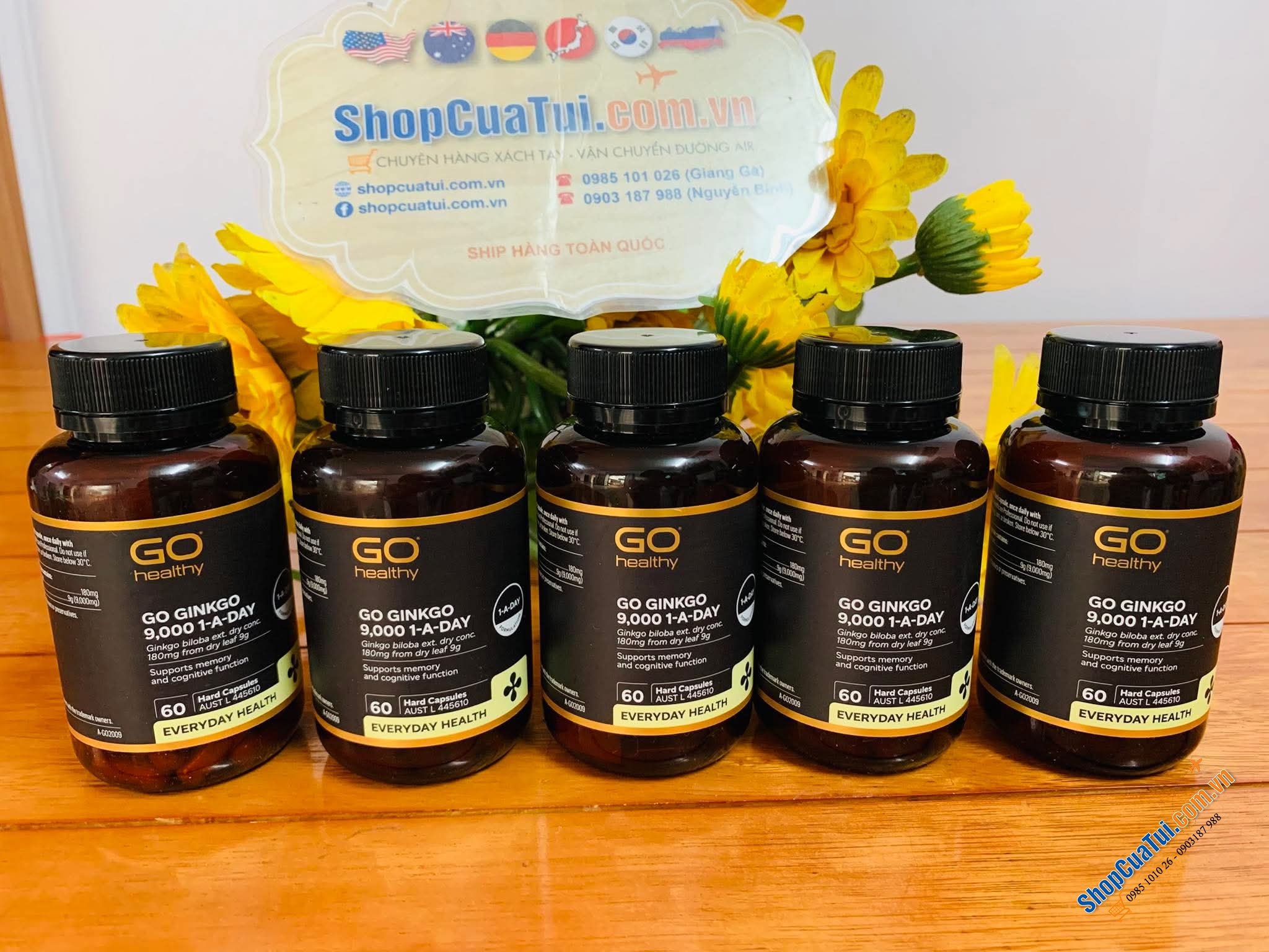 BỔ NÃO, HOẠT HUYẾT DƯỠNG NÃO GINKGO 9000mg - GO Healthy 60 viên - hỗ trợ trí nhớ và sự tập trung gấp 4,5 lần loại bình thường, hàm lượng ginkgo cao nhất hiện nay