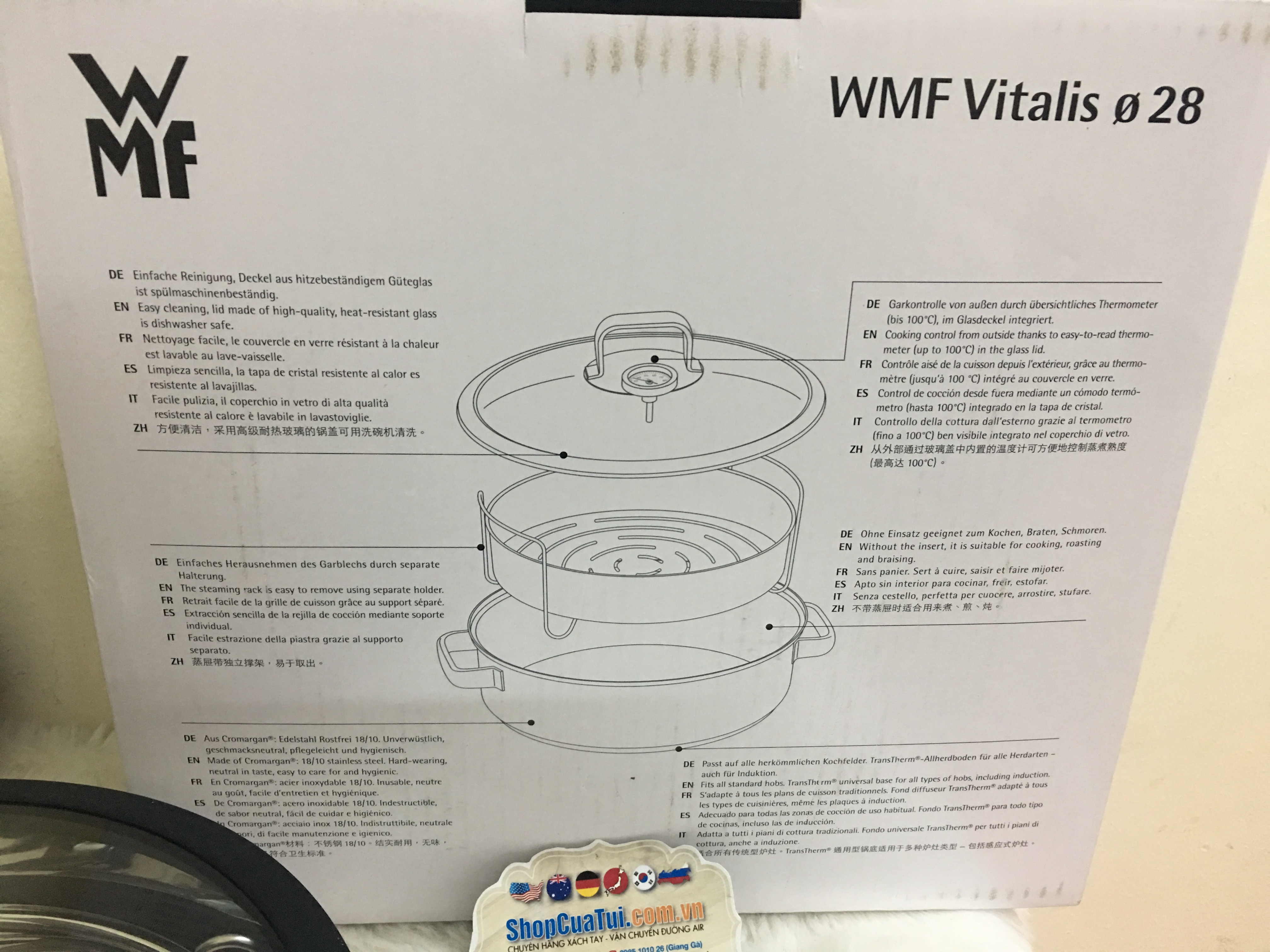 NỒI ĐA NĂNG - NỒI HẤP WMF DAMPFGARER VITALIS E 28cm