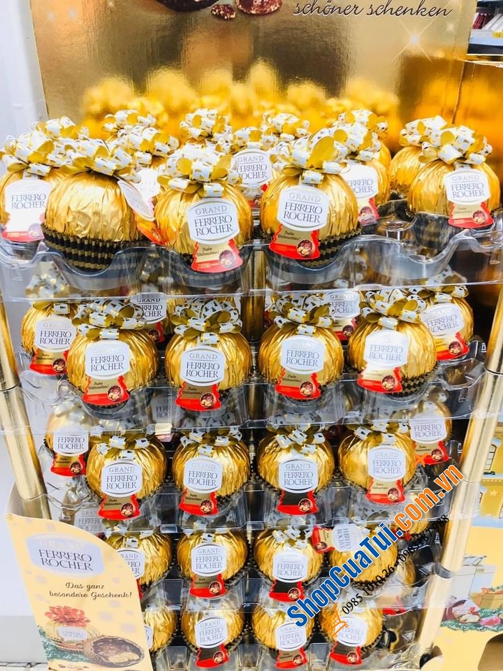 QUẢ CẦU SOCOLA GRAND FERRERO ROCHER 125g - HÀNG ĐỨC  - sô cô la chất lượng, thơm ngon