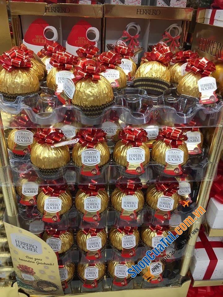 QUẢ CẦU SOCOLA GRAND FERRERO ROCHER 125g - HÀNG ĐỨC  - sô cô la chất lượng, thơm ngon