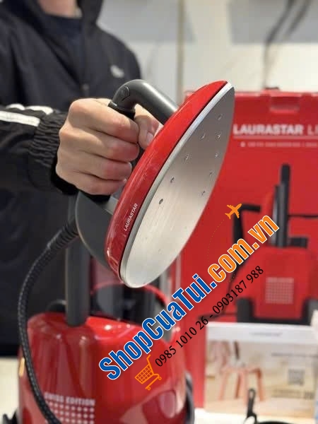 Bàn là cây hơi nước Laurastar Lift Swiss Edition made in EU màu đỏ - dòng cực khoẻ - BÀN LÀ CÂY SIÊU SANG LAURASTAR - THUỴ SĨ