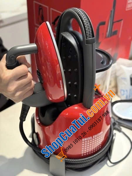 Bàn là cây hơi nước Laurastar Lift Swiss Edition made in EU màu đỏ - dòng cực khoẻ - BÀN LÀ CÂY SIÊU SANG LAURASTAR - THUỴ SĨ