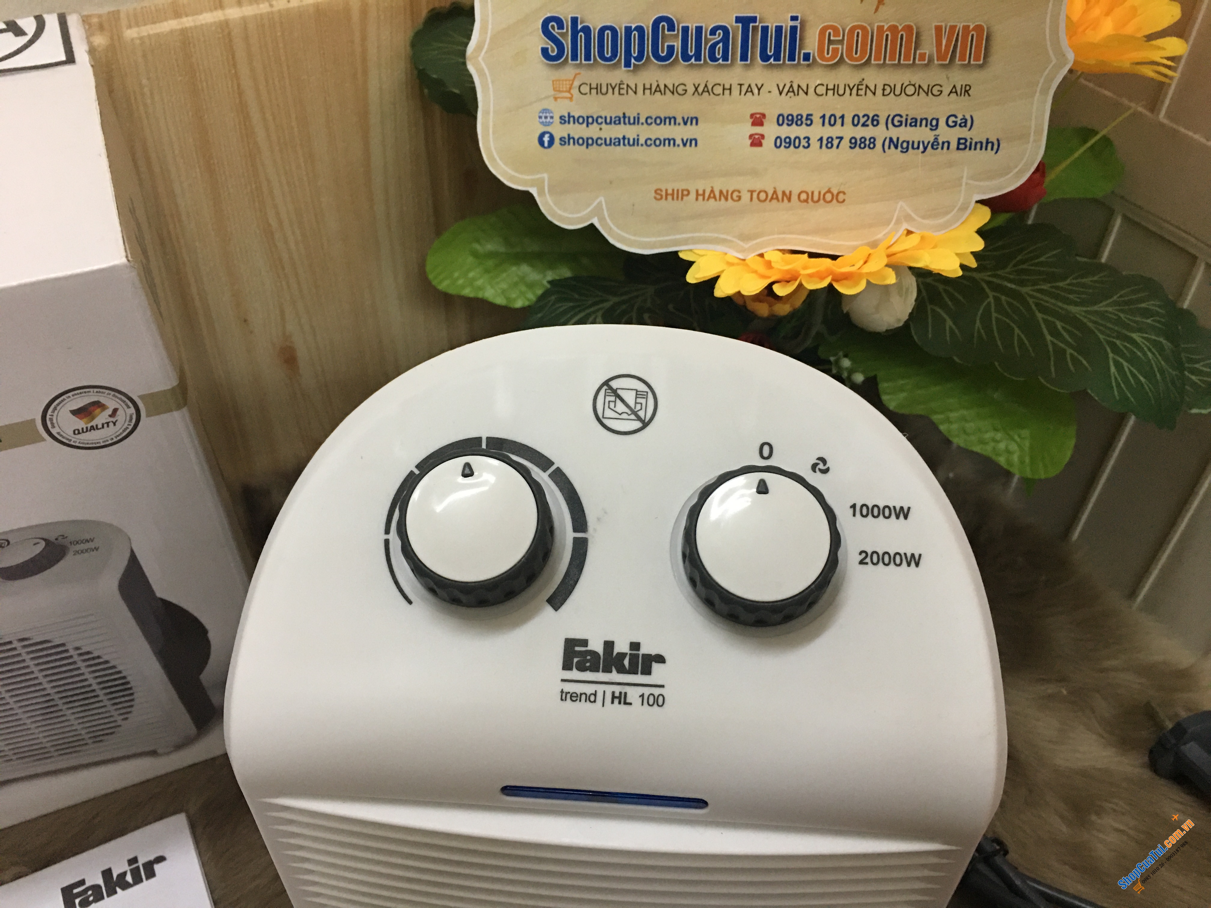 QUẠT SƯỞI FAKIR HL100 ( Có cả chiều mát) và để được trong nhà tắm