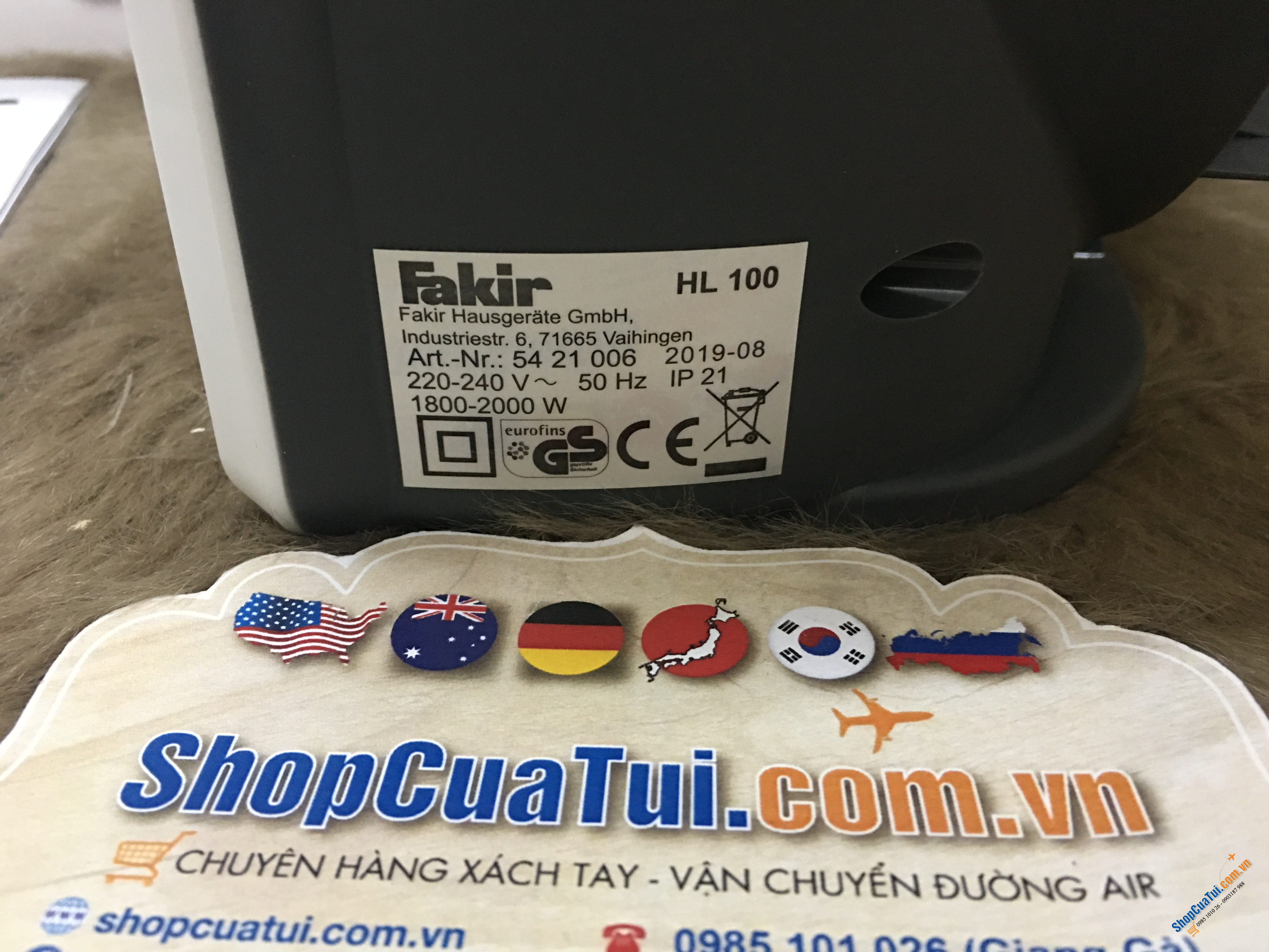 QUẠT SƯỞI FAKIR HL100 ( Có cả chiều mát) và để được trong nhà tắm