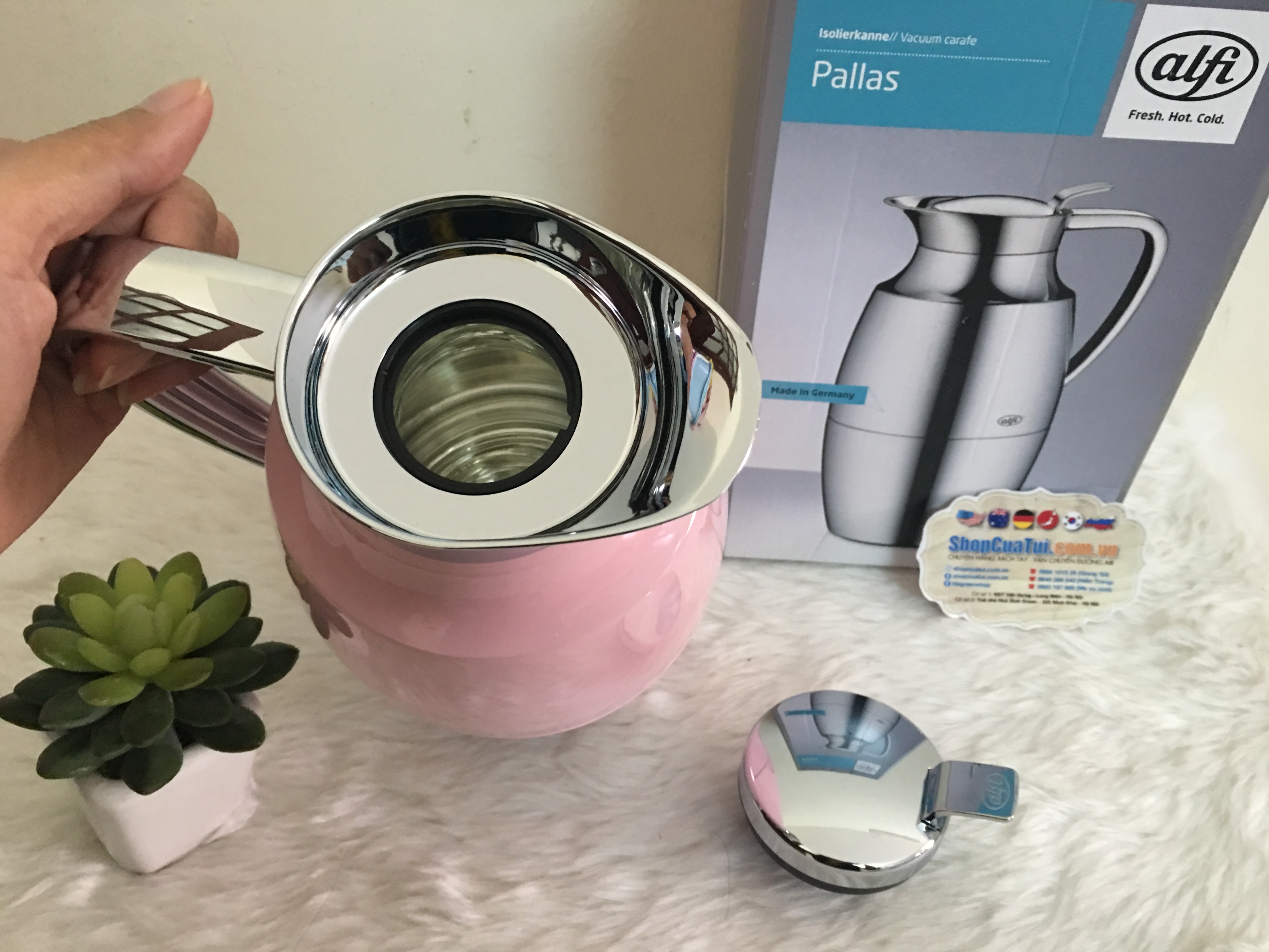 BÌNH GIỮ NHIỆT ALFI PREMIUM MÀU HỒNG 1 lít