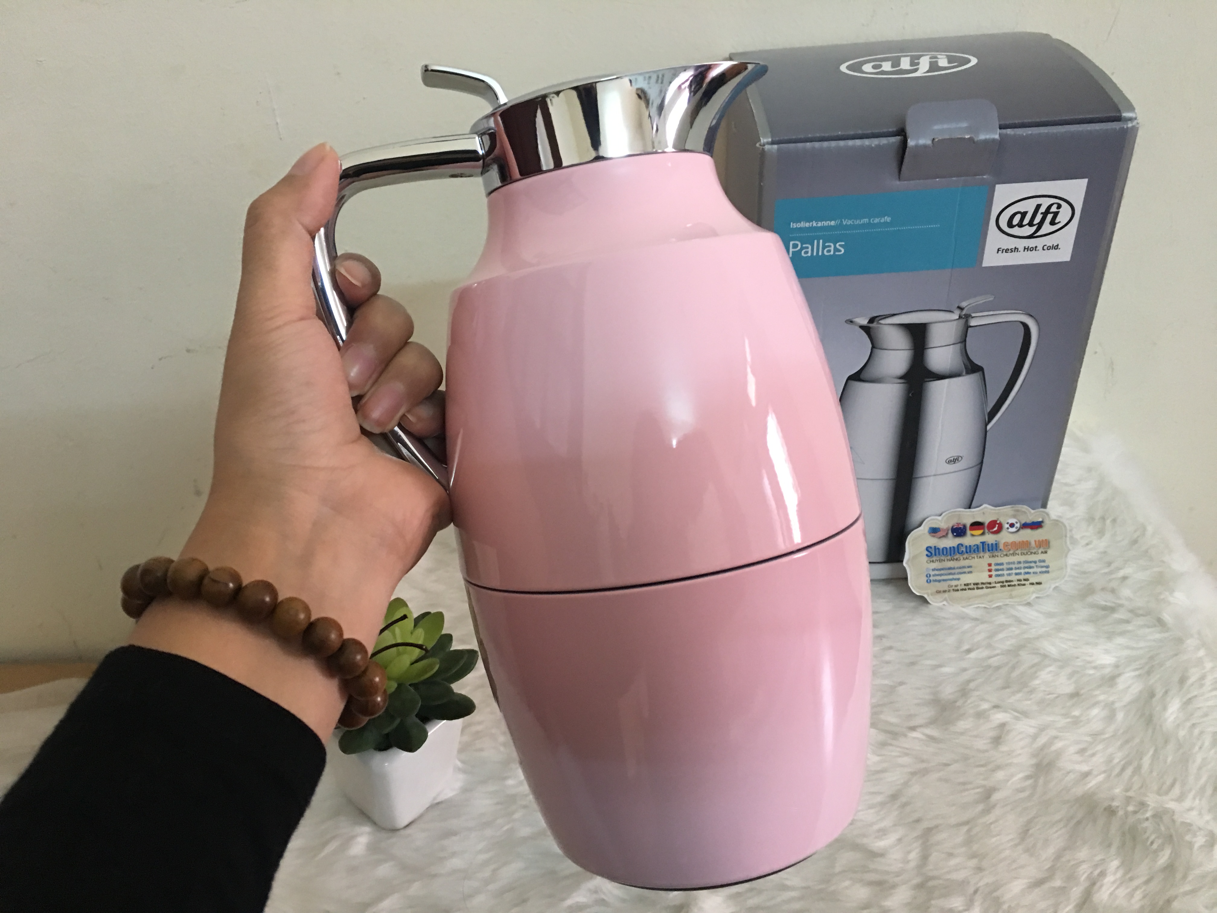 BÌNH GIỮ NHIỆT ALFI PREMIUM MÀU HỒNG 1 lít