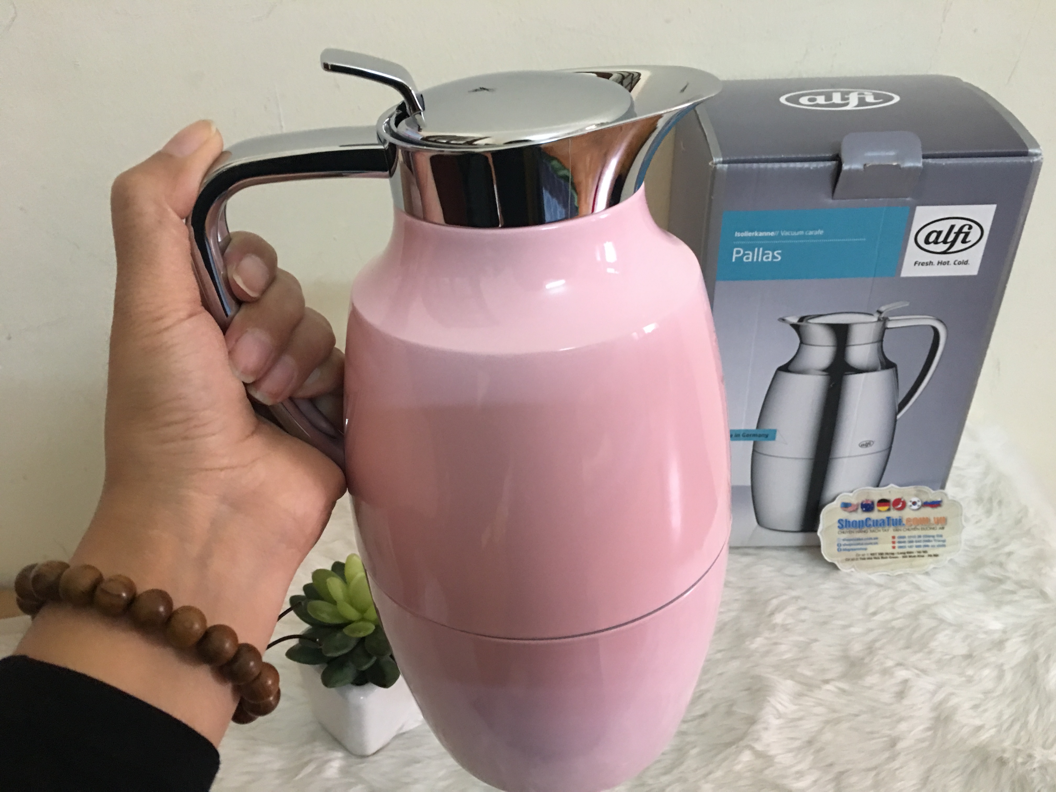 BÌNH GIỮ NHIỆT ALFI PREMIUM MÀU HỒNG 1 lít
