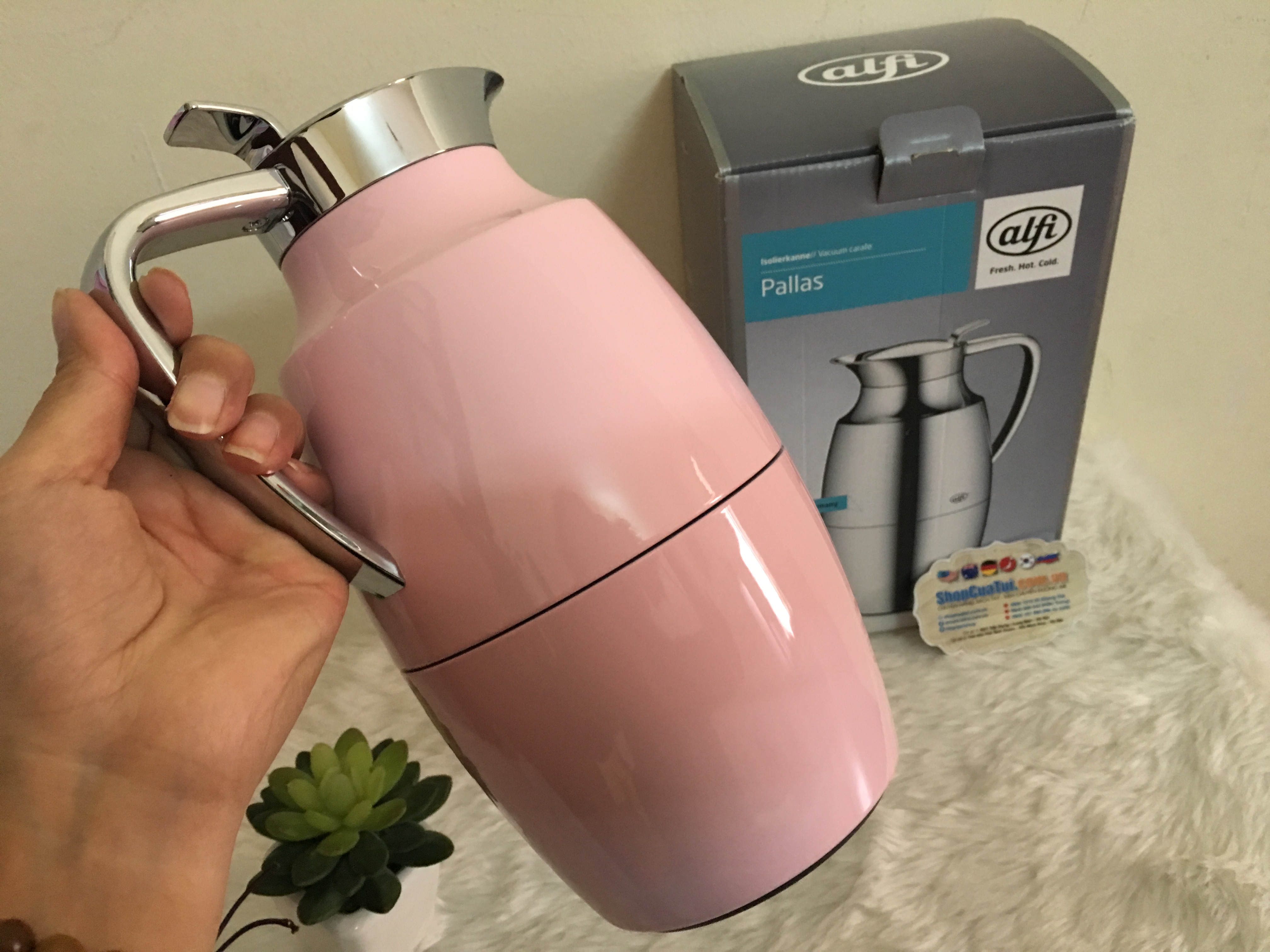 BÌNH GIỮ NHIỆT ALFI PREMIUM MÀU HỒNG 1 lít