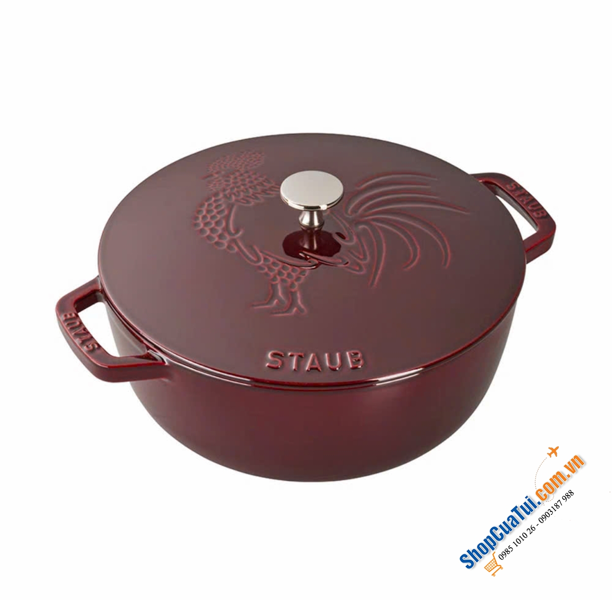 NỒI GANG ĐÚC STAUB CON GÀ 24CM - Made in France