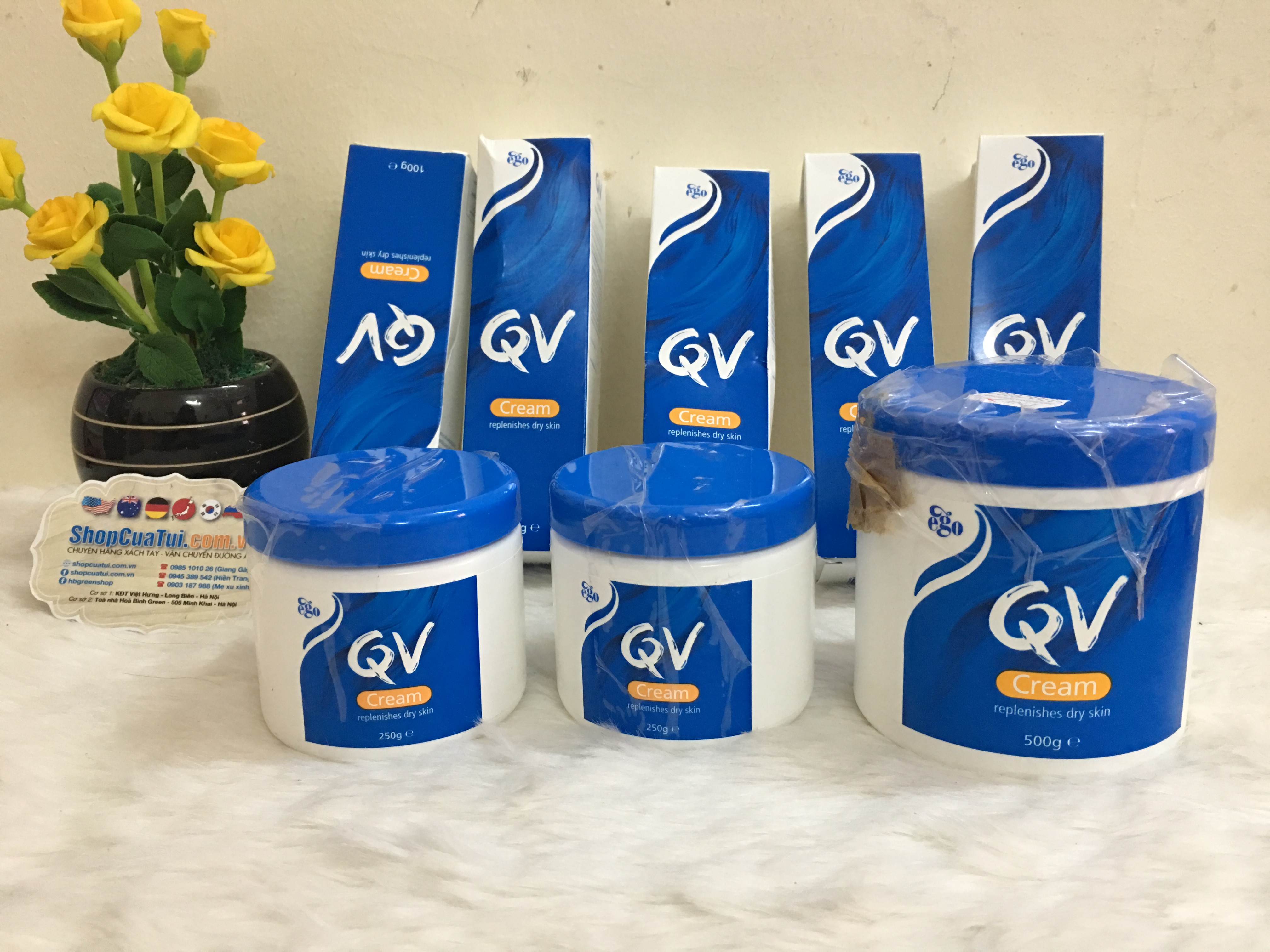 Kem dưỡng da Ego QV Cream 250g - Phòng chống và điều trị da khô, da có vảy nến, chống viêm da, giúp giảm các triệu chứng của chàm dị ứng da cho làn da mịn đẹp như ý