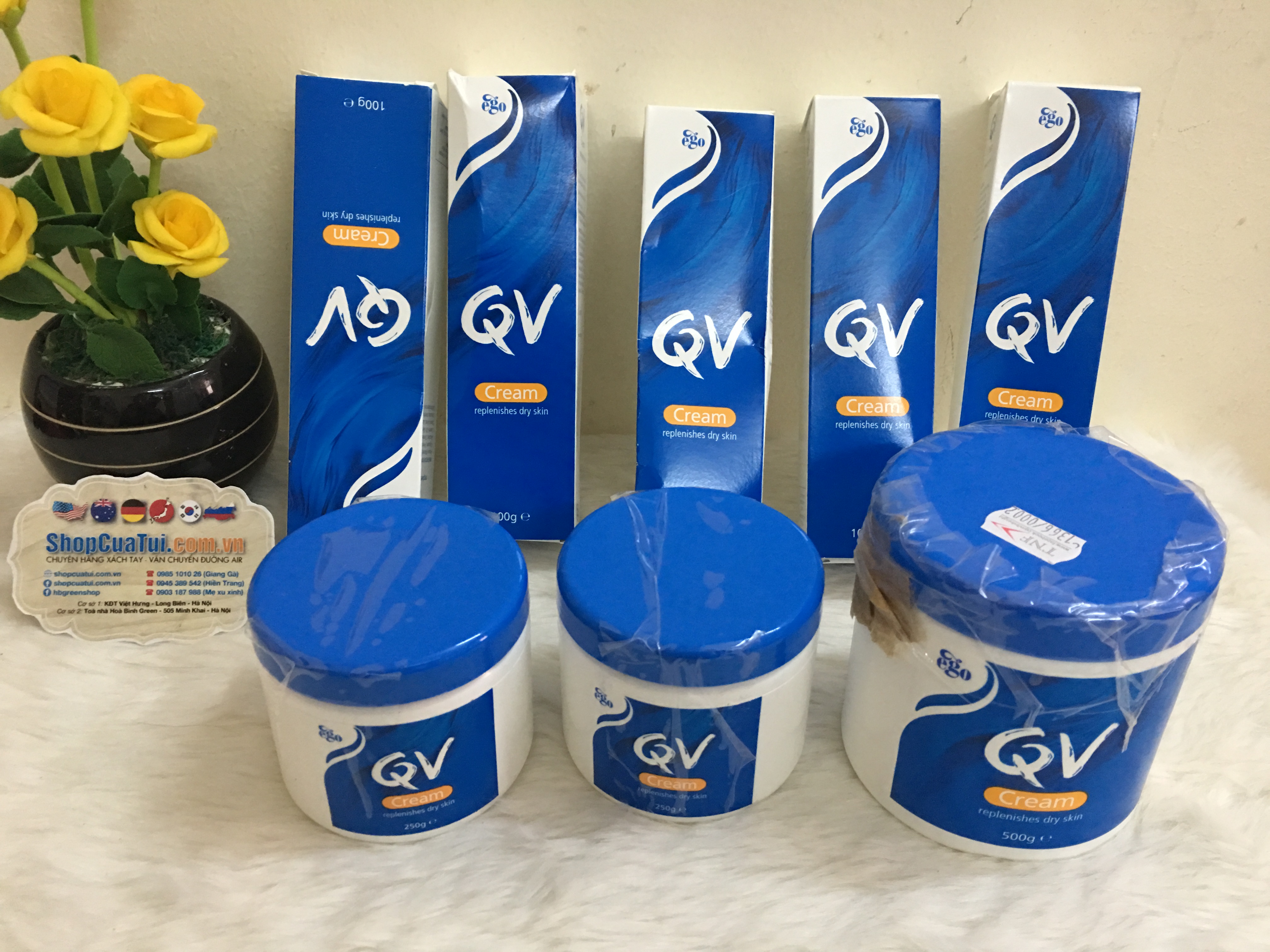 Kem dưỡng da Ego QV Cream 250g - Phòng chống và điều trị da khô, da có vảy nến, chống viêm da, giúp giảm các triệu chứng của chàm dị ứng da cho làn da mịn đẹp như ý