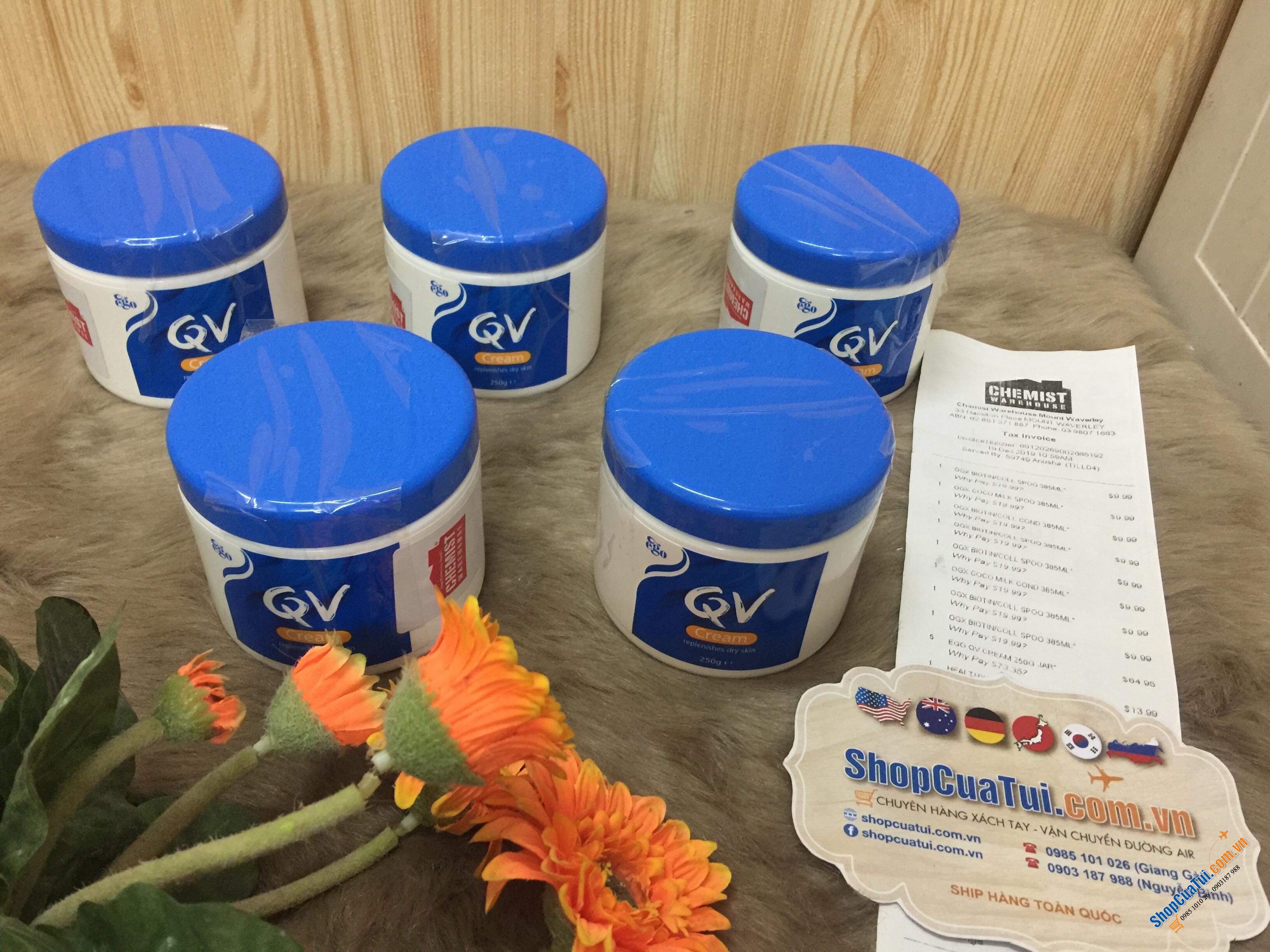 Kem dưỡng da Ego QV Cream 250g - Phòng chống và điều trị da khô, da có vảy nến, chống viêm da, giúp giảm các triệu chứng của chàm dị ứng da cho làn da mịn đẹp như ý