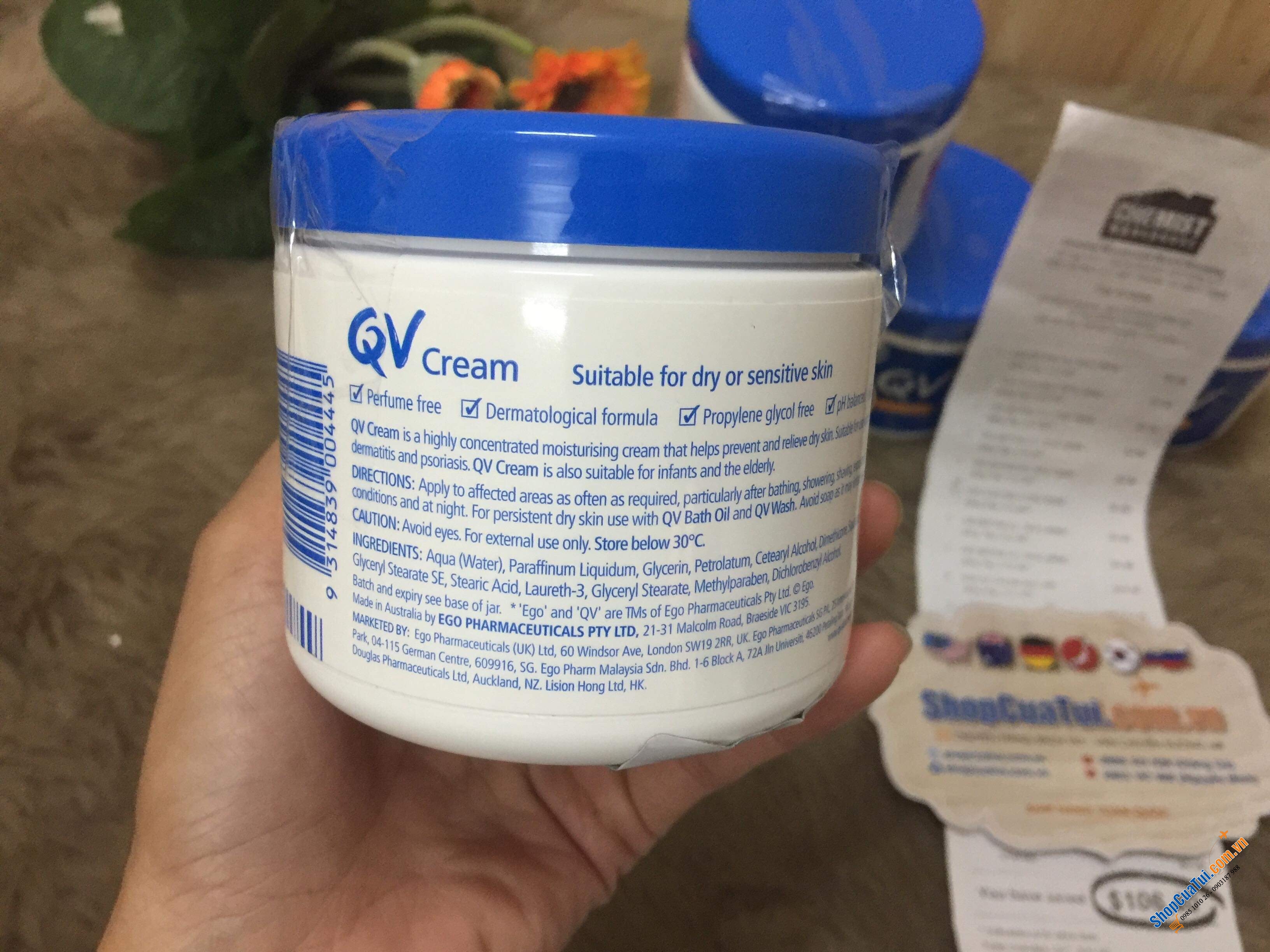Kem dưỡng da Ego QV Cream 250g - Phòng chống và điều trị da khô, da có vảy nến, chống viêm da, giúp giảm các triệu chứng của chàm dị ứng da cho làn da mịn đẹp như ý